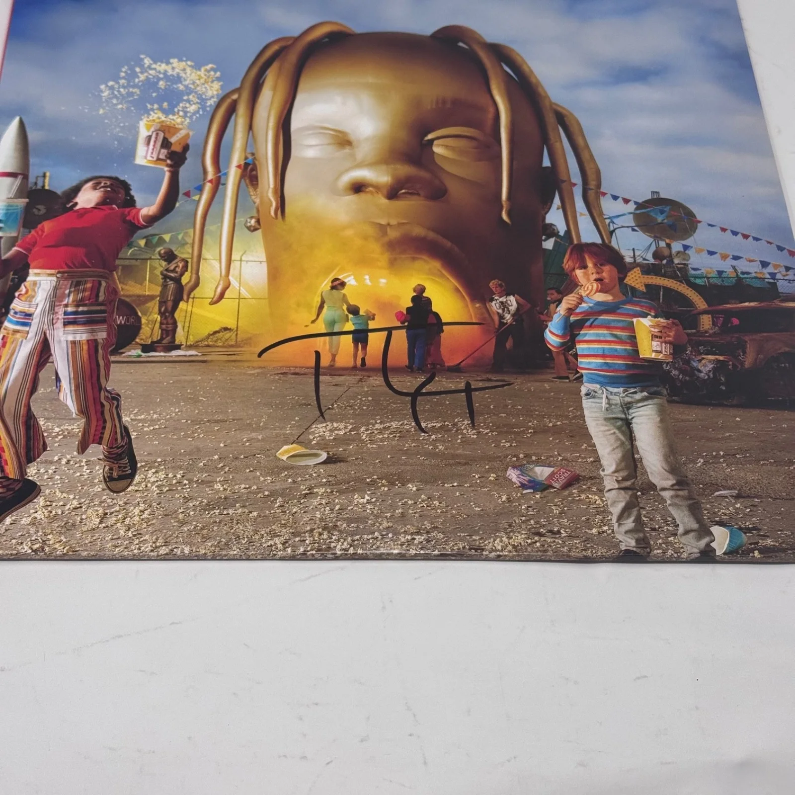 Travis Scott Signed Astroworld Vinyl Record Album LP Autograph Rapper ACOA COA, изображение 4