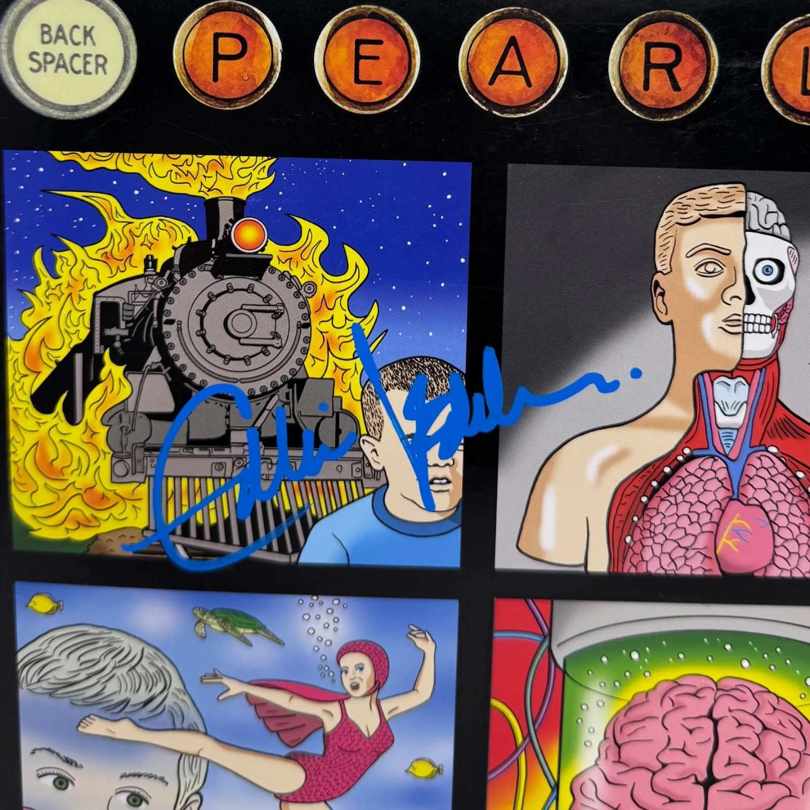 Eddie Vedder Signed Autograph Pearl Jam Backspacer Vinyl Record Abum LP ACOA COA, image 2