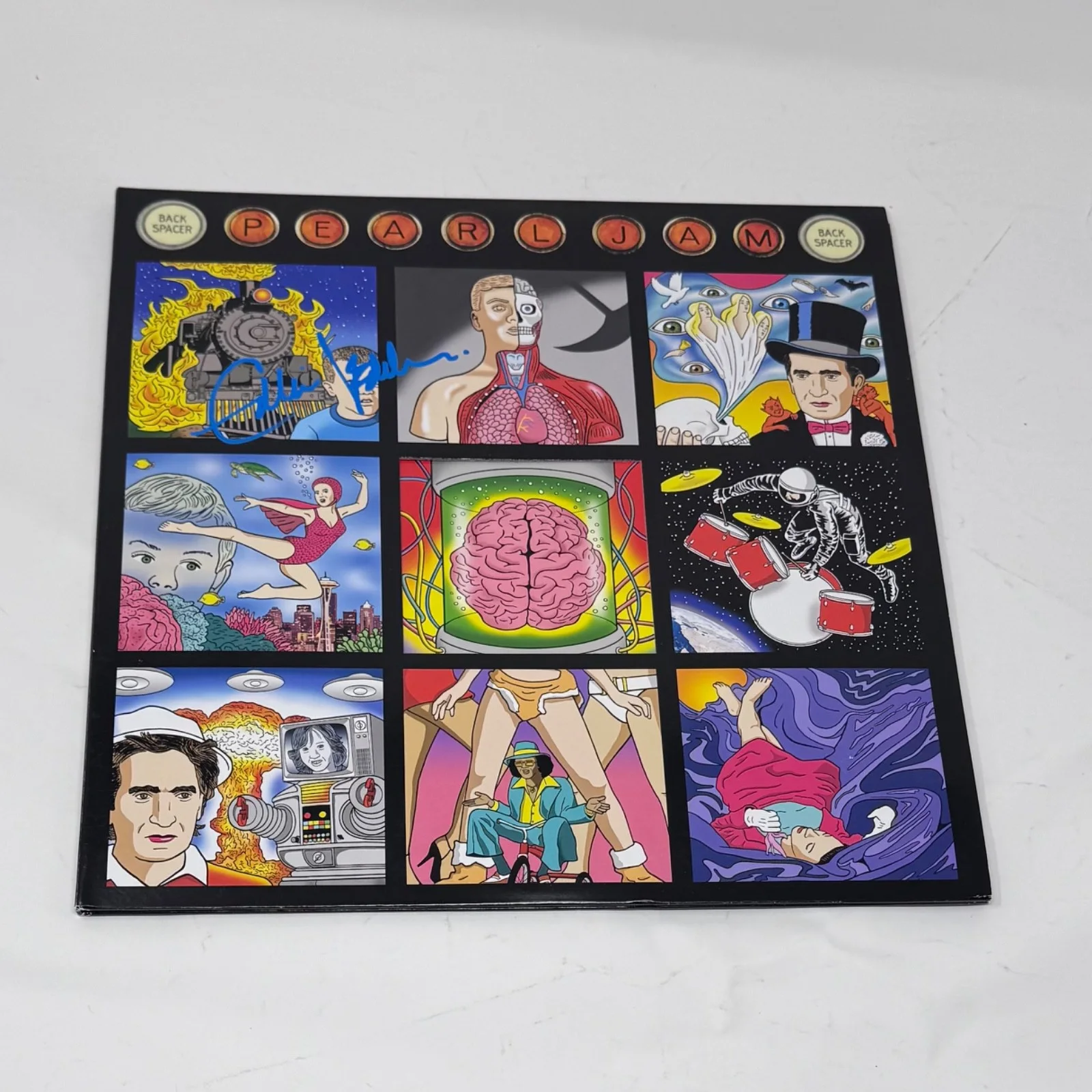 Eddie Vedder Signed Autograph Pearl Jam Backspacer Vinyl Record Abum LP ACOA COA, image 3