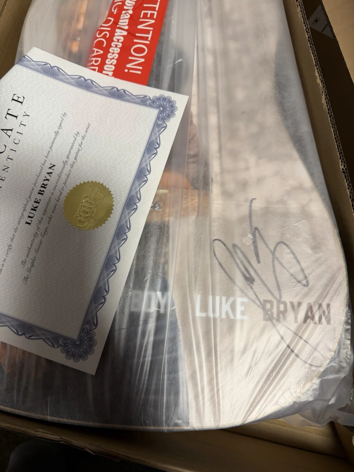Luke Bryan — LUKE BRYAN SIGNED AUTOGRAPH ONE-OF-A-KIND GIBSON EPIPHONE, image 5