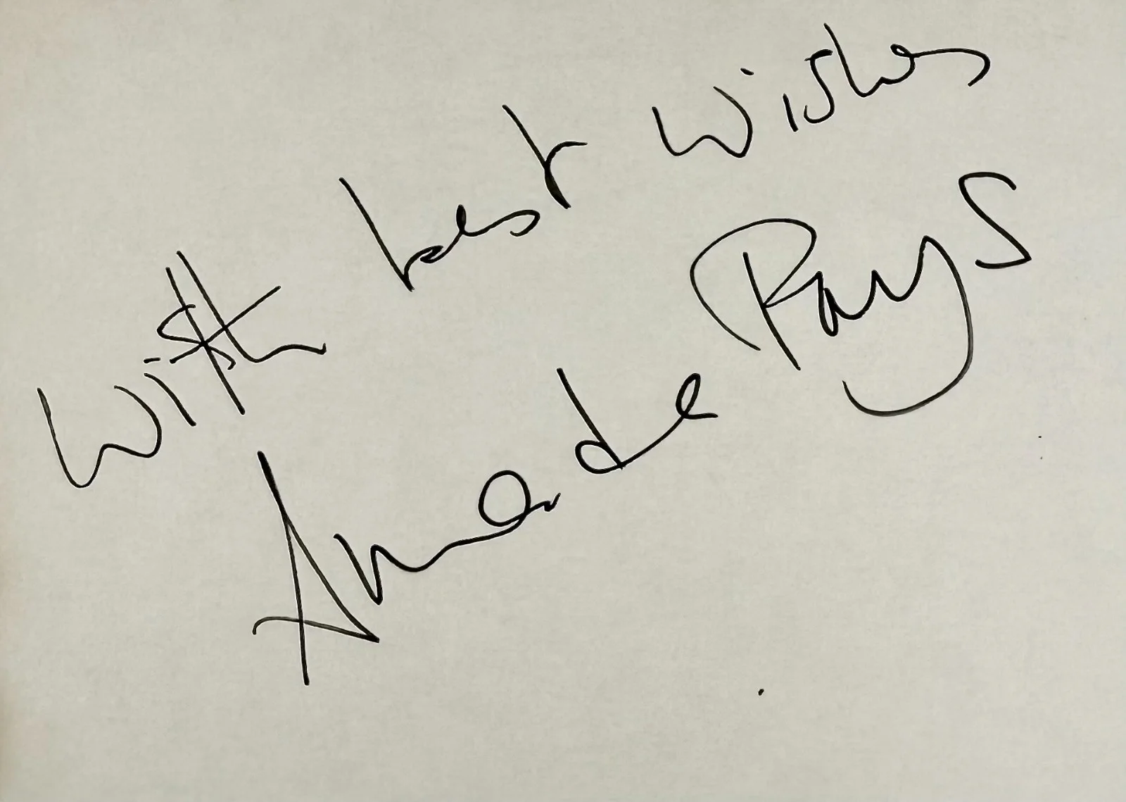 Amanda Pays — AMANDA PAYS Autograph Signed 4x6 INDEX CARD Thief Takers Max Headroom THE FLASH, изображение 2