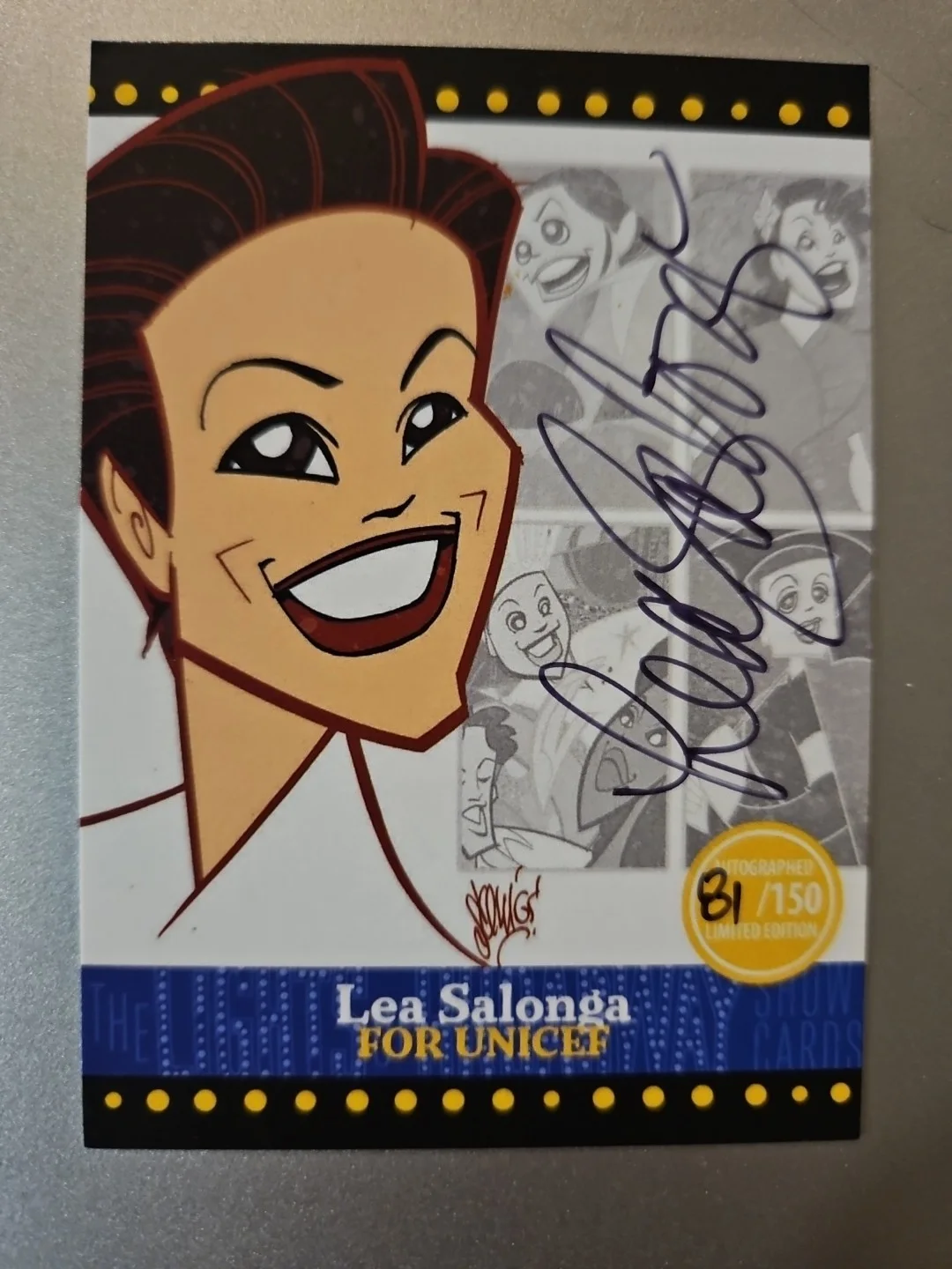 Lea Salonga — 2025 Lea Salonga Signed Lights Of Broadway Card For Unicef #81 Of 150