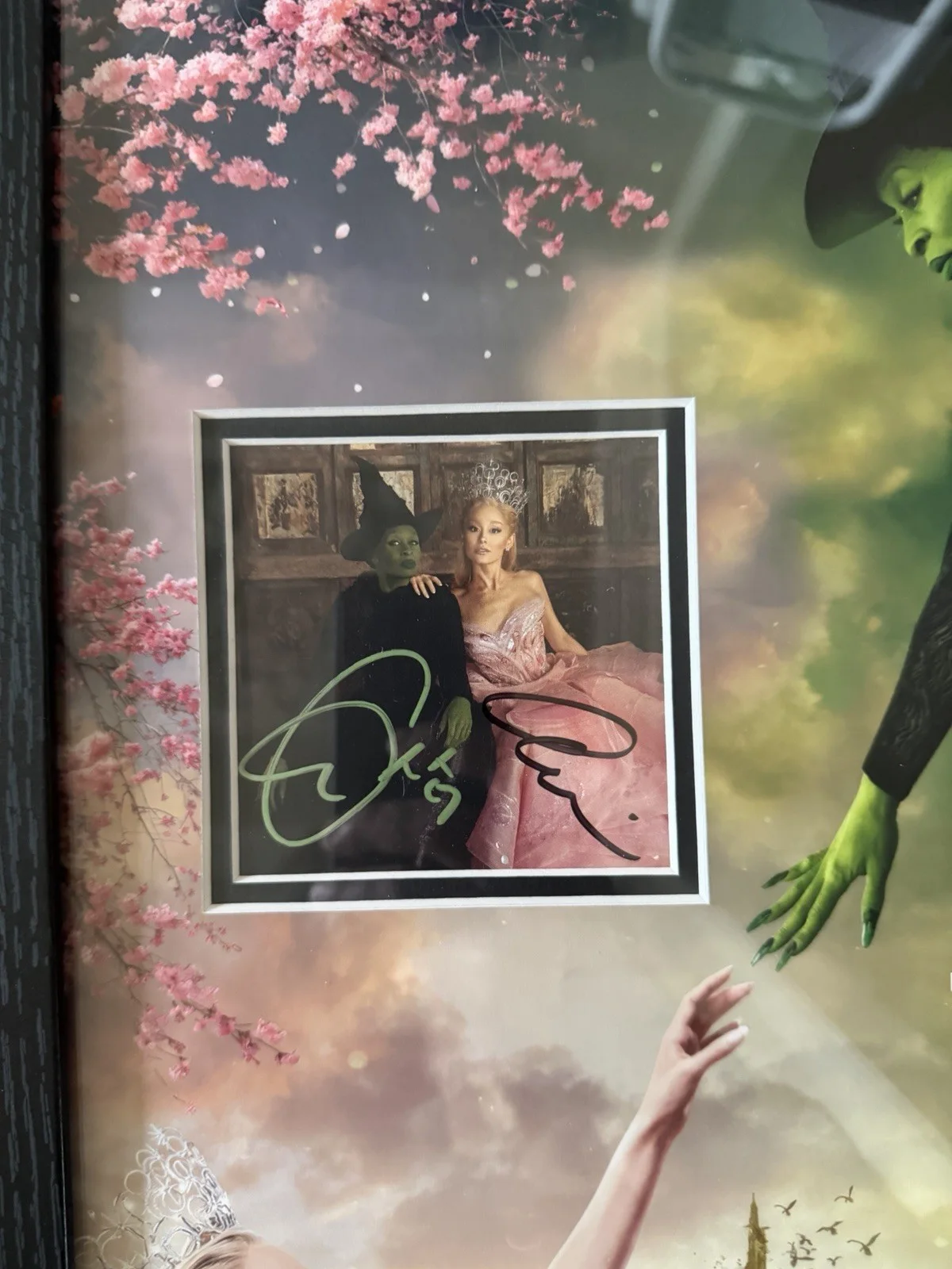 Ariana Grande, Cynthia Erivo — SIGNED Wicked Autographed Ariana Grande Cynthia Erivo 12x18 Custom Frame w/COA 6, image 2