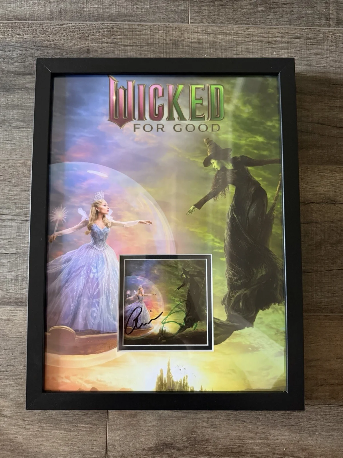 Ariana Grande, Cynthia Erivo — SIGNED Wicked For Good Autograph Ariana Grande Cynthia Erivo 12x16 Custom Frame