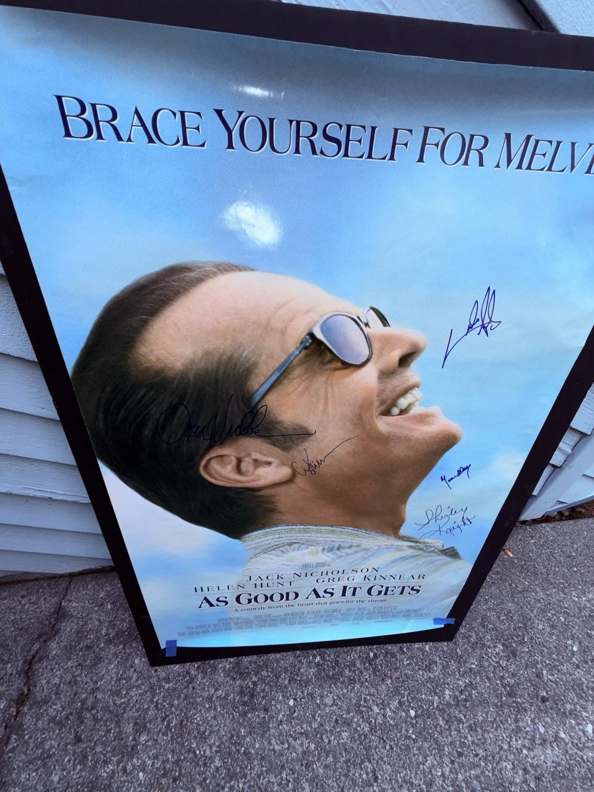 Jack Nicholson, Cuba Gooding Jr. Greg Kinnear Shirley Knight — Signed Jack Nicholson + 4 “as good as it gets” 27 x 40 original Movie Poster, image 3