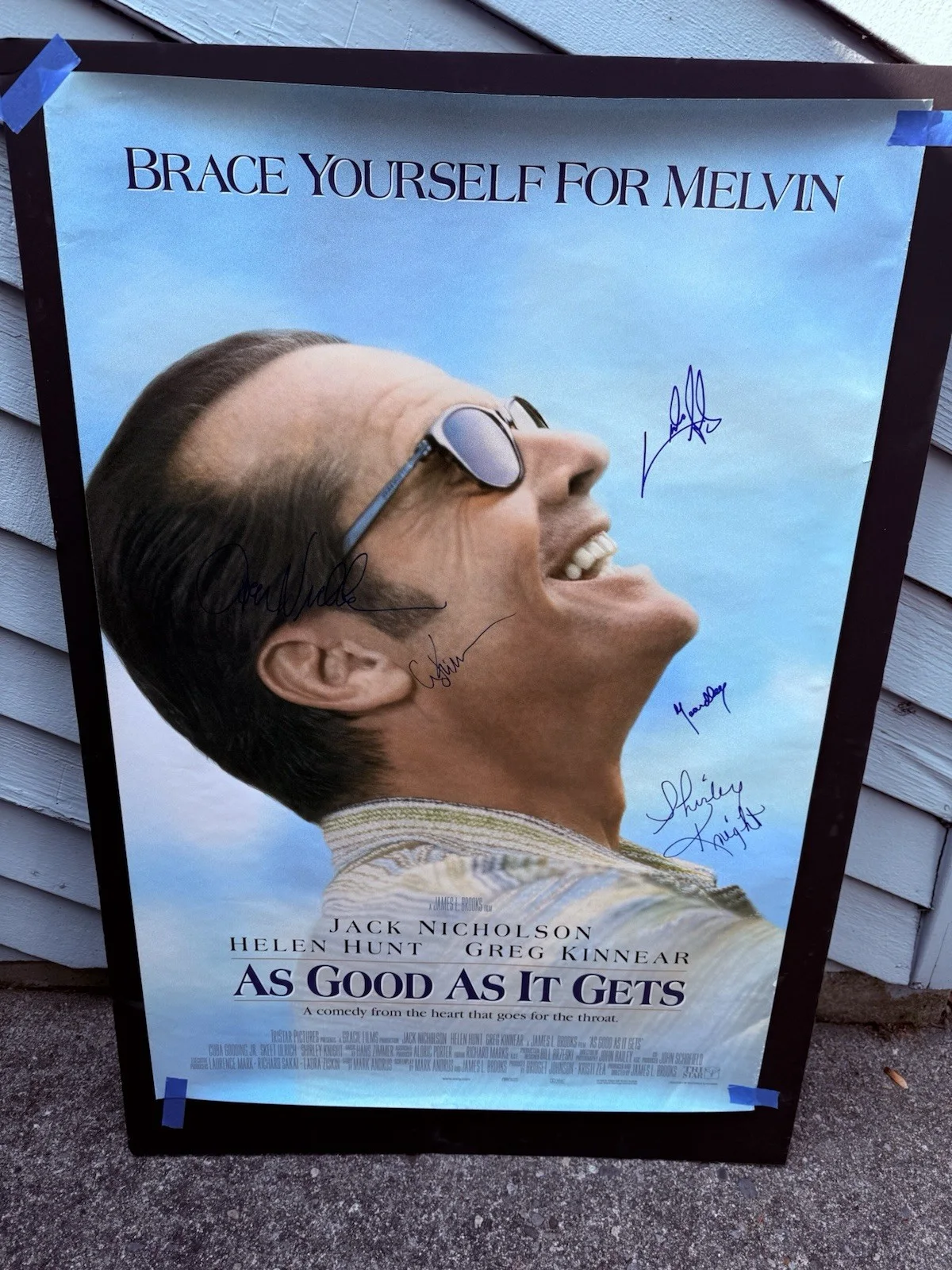 Jack Nicholson, Cuba Gooding Jr. Greg Kinnear Shirley Knight — Signed Jack Nicholson + 4 “as good as it gets” 27 x 40 original Movie Poster, image 4