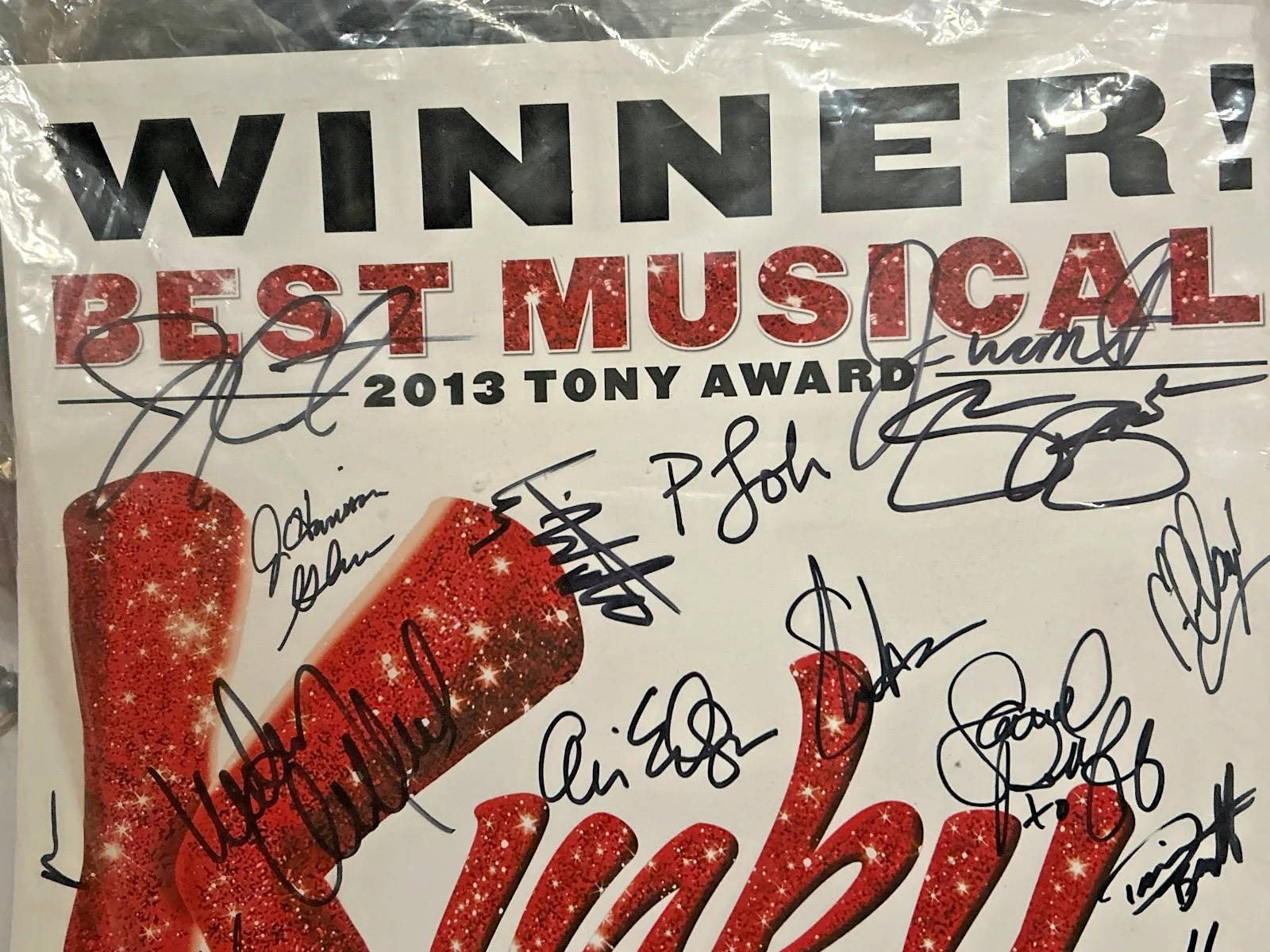 Cast — Kinky Boots poster autographed by the cast 2013 Tony award winning broadway show, изображение 4