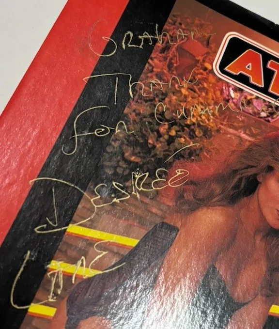 1984 Adult Video Star DESIREE LANE Signed Movie Flyer, I Never Say No!, изображение 2