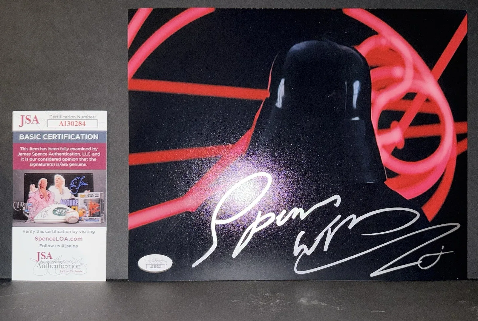 Spencer Wilding — Signed Darth Vader Spencer Wilding 8x10 Photo Rogue One A Star Wars Story 2016￼