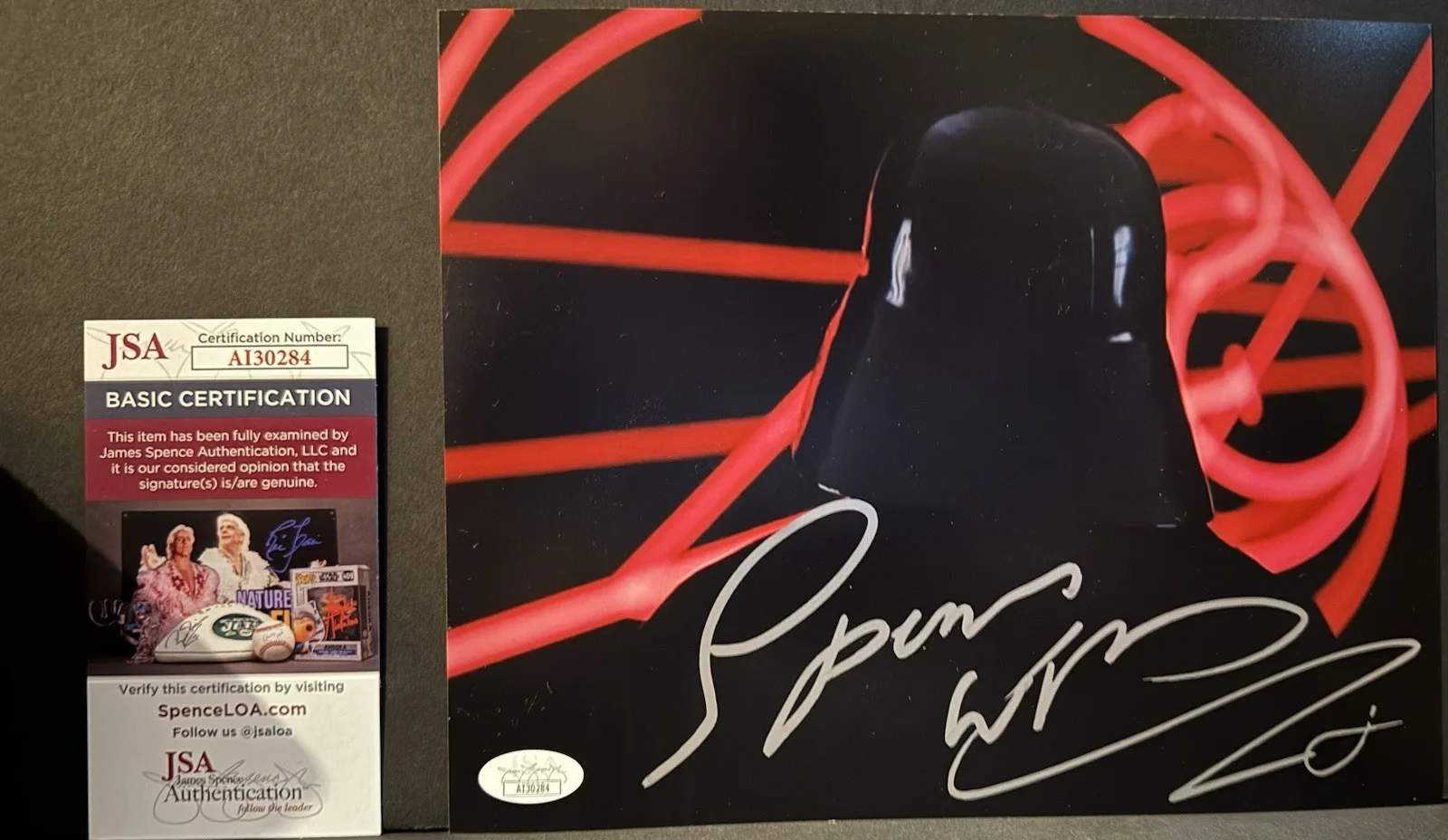 Spencer Wilding — Signed Darth Vader Spencer Wilding 8x10 Photo Rogue One A Star Wars Story 2016￼, image 2