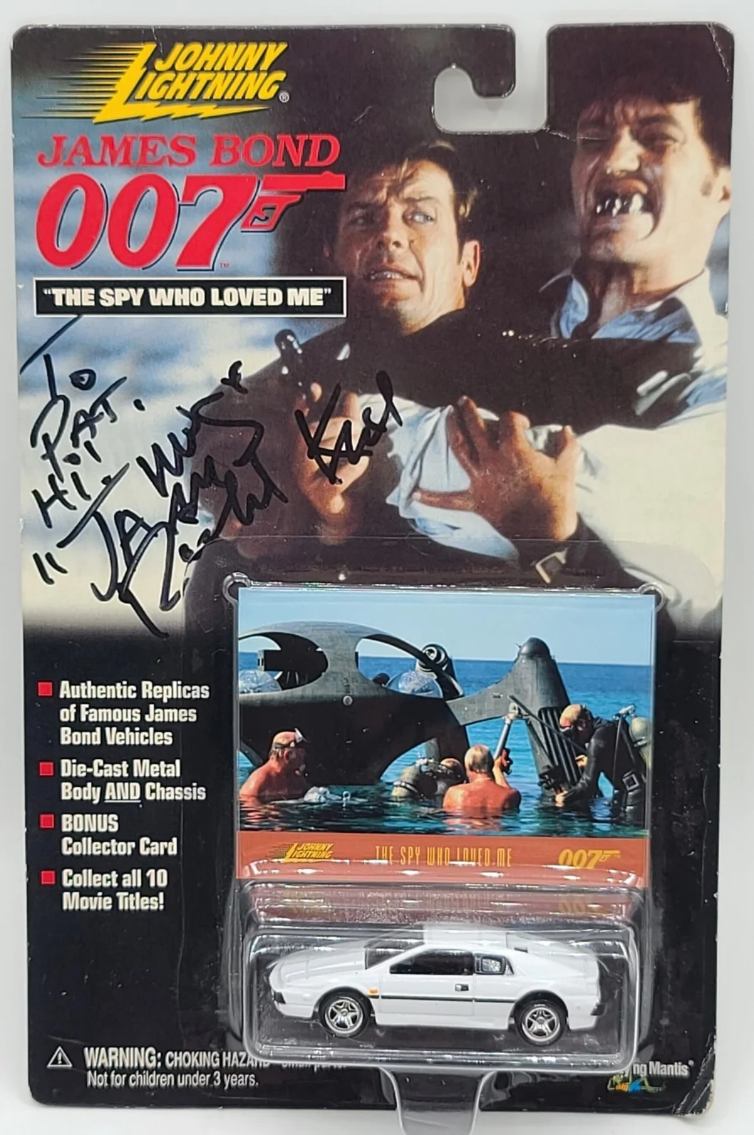 Richard Kiel — RICHARD KIEL Autographed Johnny Lightning James Bond 007 1:64 Lotus Esprit
