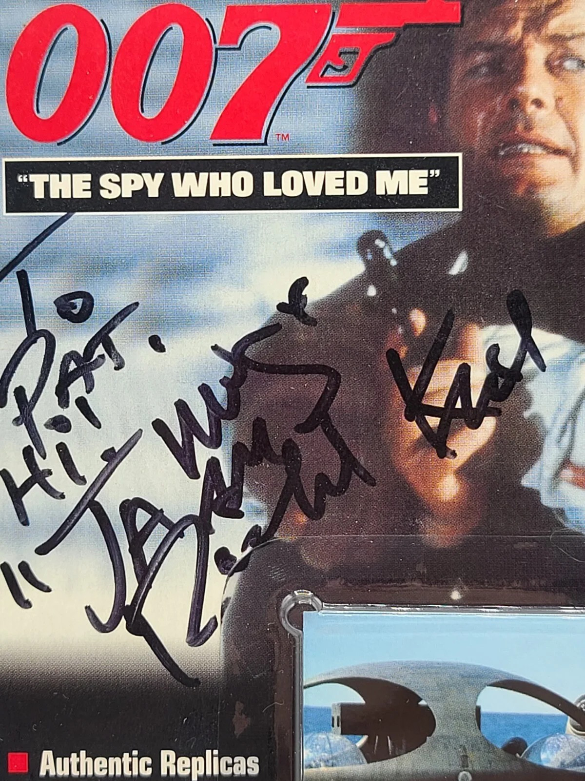 Richard Kiel — RICHARD KIEL Autographed Johnny Lightning James Bond 007 1:64 Lotus Esprit, изображение 2