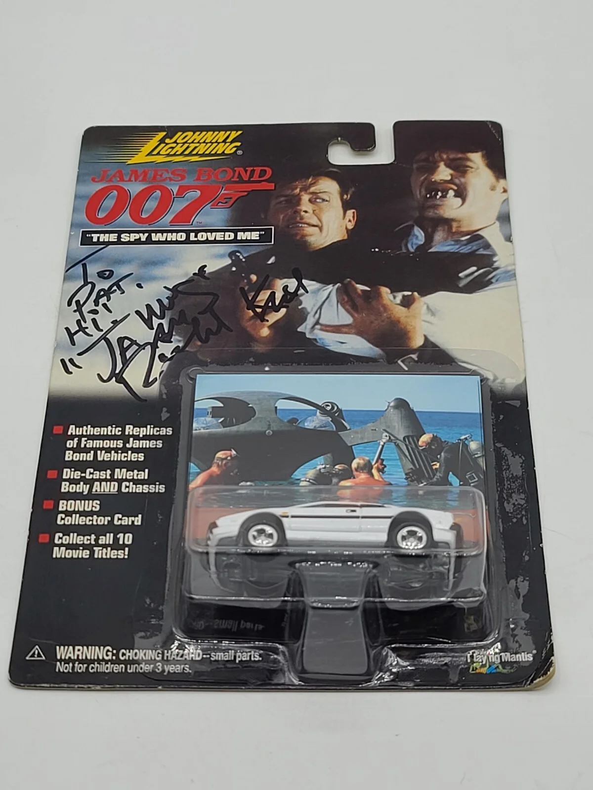Richard Kiel — RICHARD KIEL Autographed Johnny Lightning James Bond 007 1:64 Lotus Esprit, изображение 5