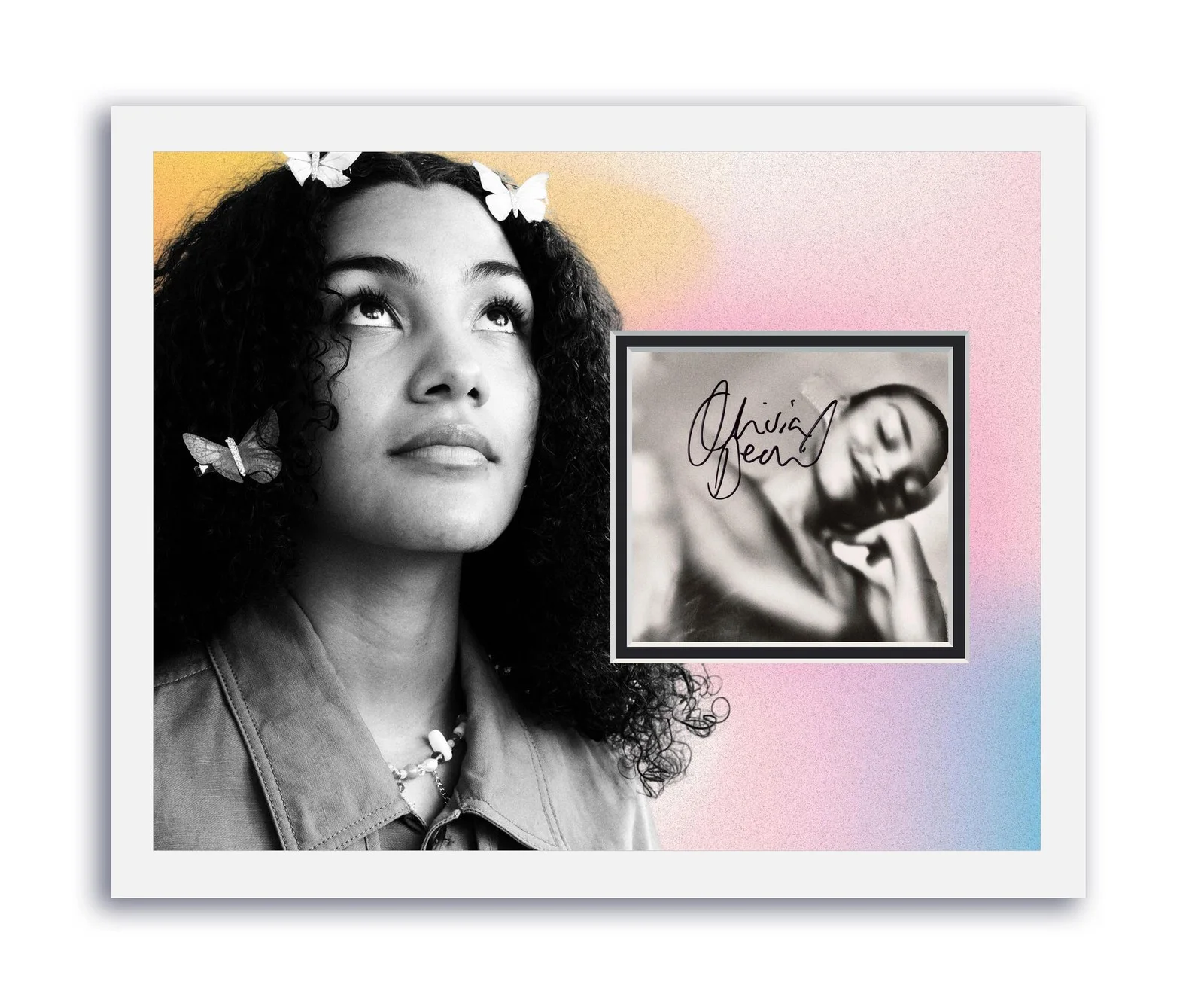 Olivia Dean — Olivia Dean Autographed Signed 11x14 Framed CD Photo The Art Of Loving ACOA