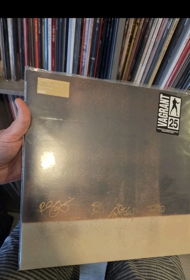 Thrice Signed Major/Minor Vinyl Record Lim Ed Clear With Blue Splatter. Gold Ink, изображение 2