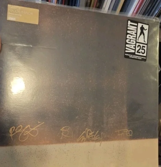 Thrice Signed Major/Minor Vinyl Record Lim Ed Clear With Blue Splatter. Gold Ink, изображение 3
