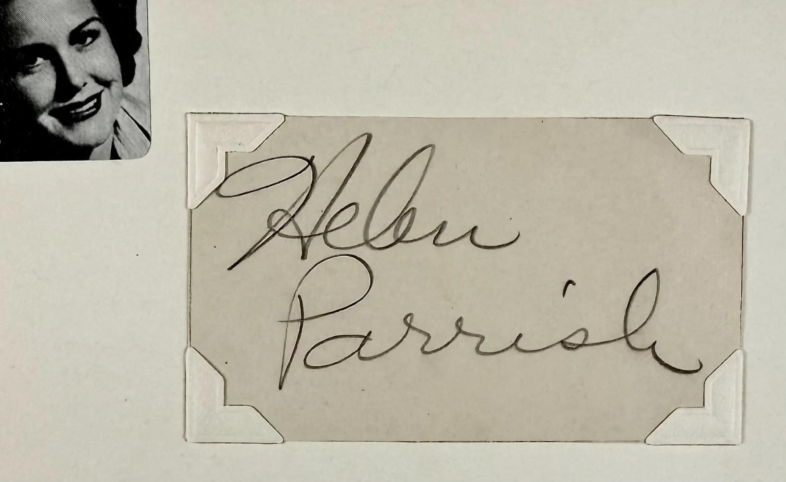 Helen Parrish — HELEN PARRISH Signed Autographed 4" x 6" INDEX CARD Three Smart Girls Grow Up, изображение 2