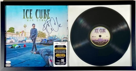 Ice Cube — Ice Cube Signed Man Down Vinyl LP Framed Record Display Autograph NWA JSA COA, image 2