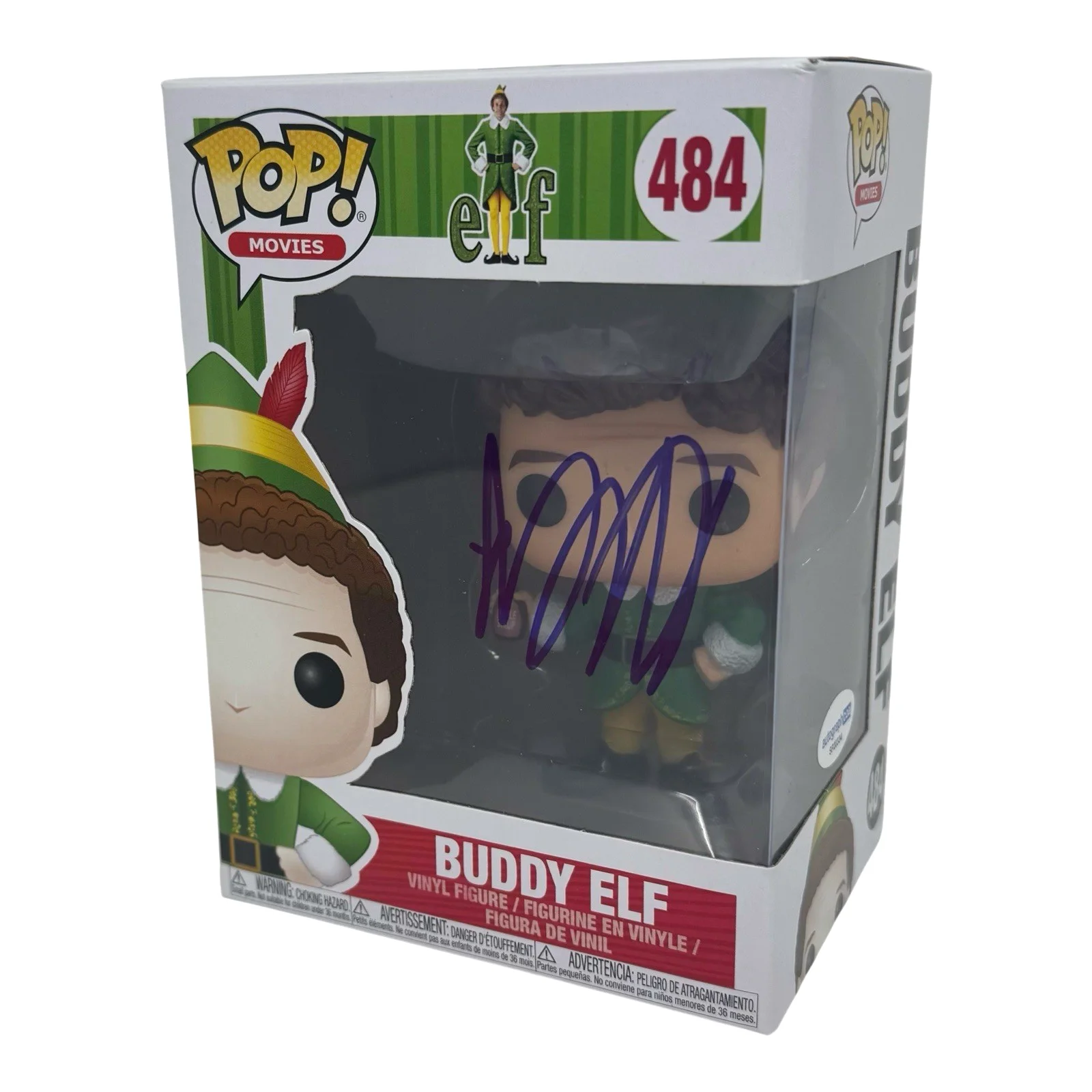 Will Ferrell — Will Ferrell Signed Elf Buddy Elf Funko Pop #484 Autograph Figure ACOA COA