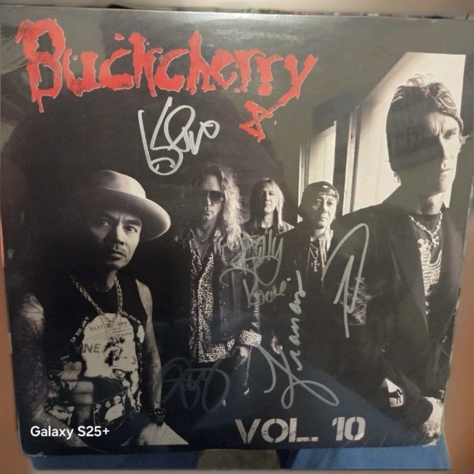Buckcherry Band Signed Autographed Record Album Cover 5 Signatures Todd Rowe New, изображение 2