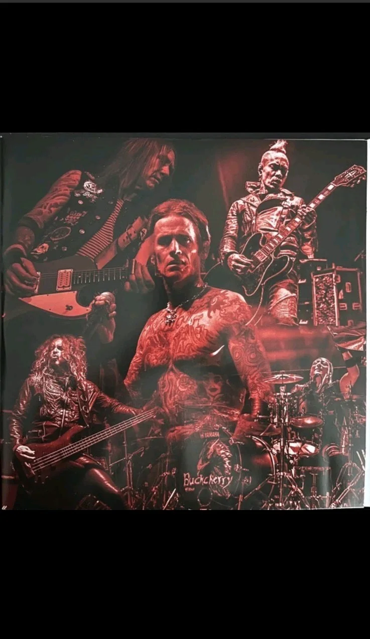 Buckcherry Band Signed Autographed Record Album Cover 5 Signatures Todd Rowe New, изображение 5