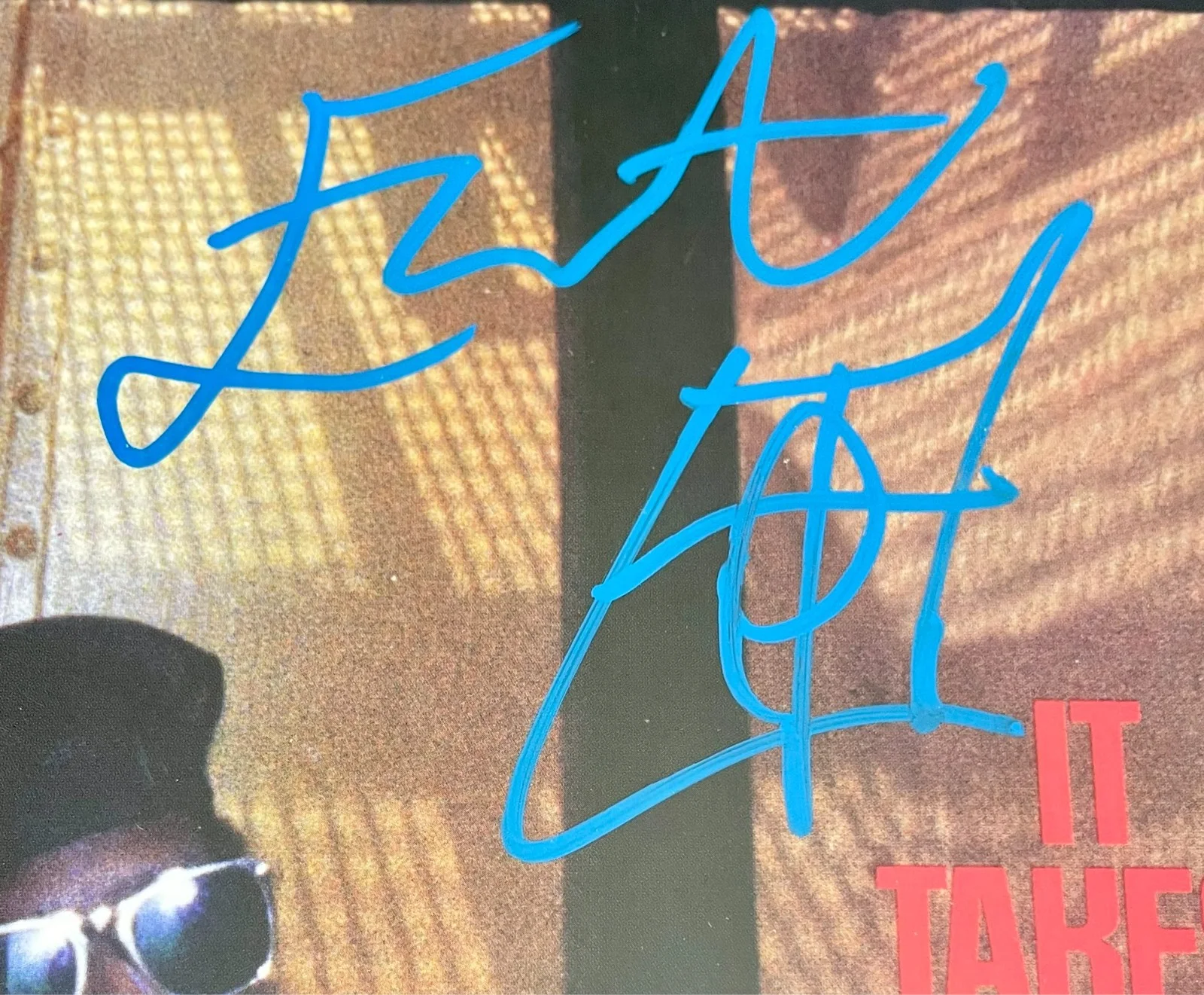 Flavor Flav — Flavor Flav Signed It Takes A Nation Of Vinyl LP Framed Record Display JSA COA, image 3