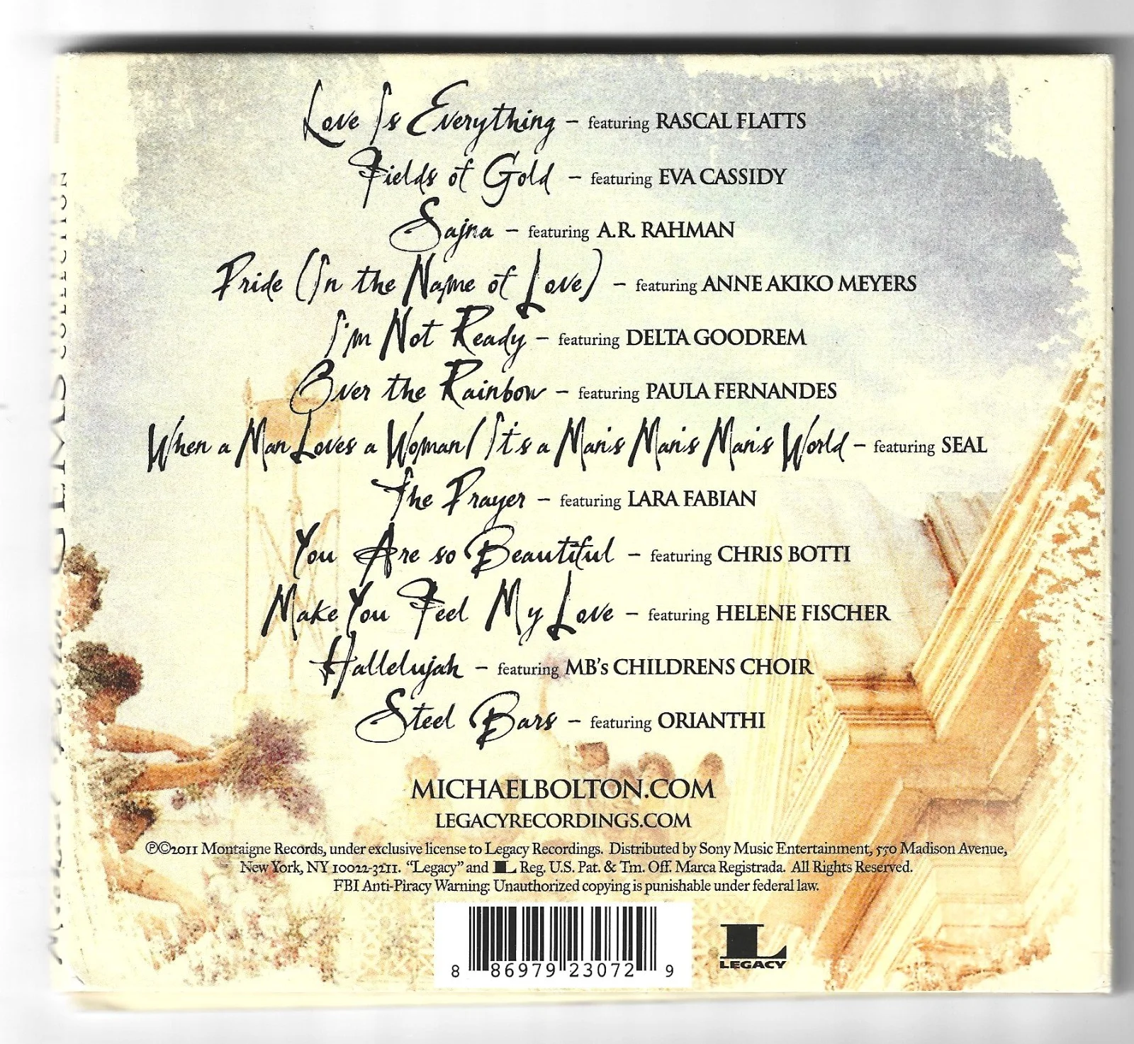 Michael Bolton REAL hand SIGNED Gems The Duet Collection CD COA Autographed, изображение 2