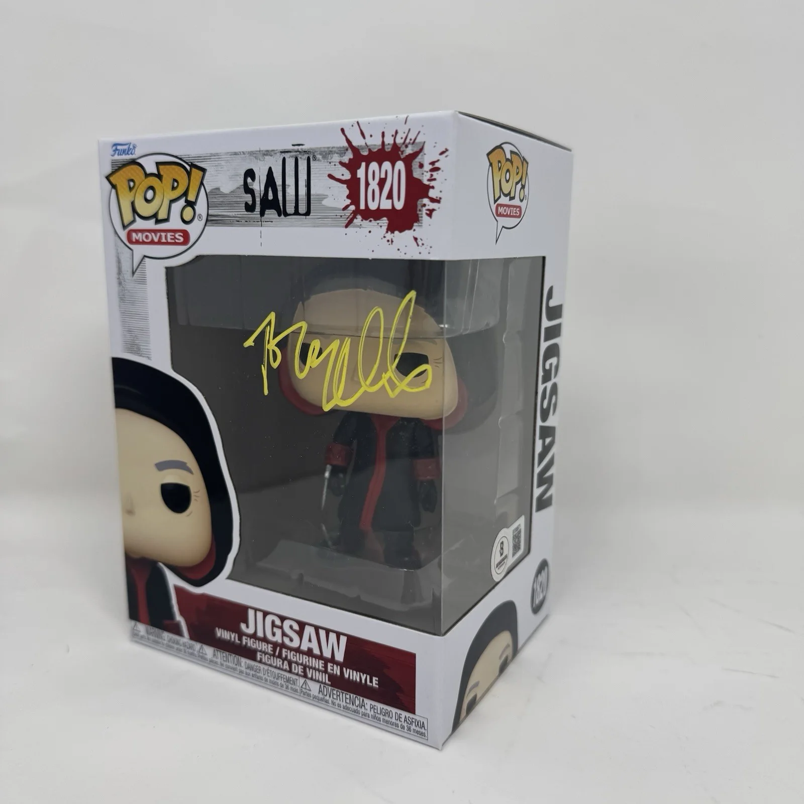 Tobin Bell — Tobin Bell Signed Saw Jigsaw Funko Pop 1820 Autograph Horror Actor Beckett COA, изображение 3