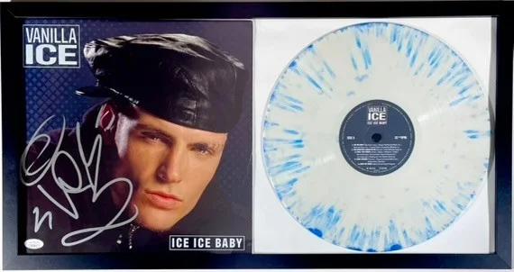 Vanilla Ice — Vanilla Ice Signed Ice Ice Baby Vinyl LP Framed Record Display Autograph JSA COA