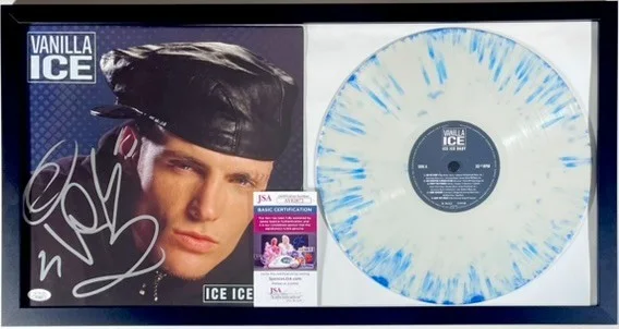 Vanilla Ice — Vanilla Ice Signed Ice Ice Baby Vinyl LP Framed Record Display Autograph JSA COA, image 2