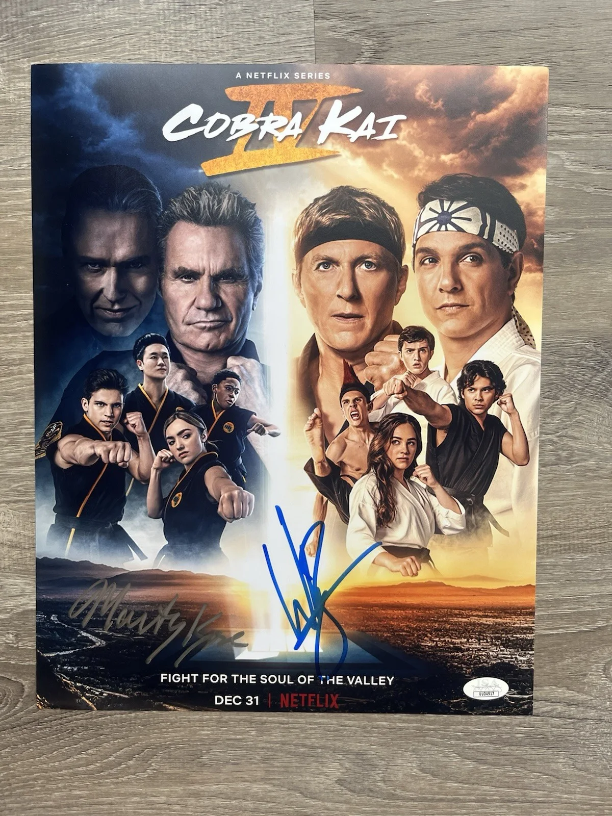 William Zabka Martin Kove Dual Signed Cobra Kai 11x14 Photo JSA COA Karate Kid, изображение 2