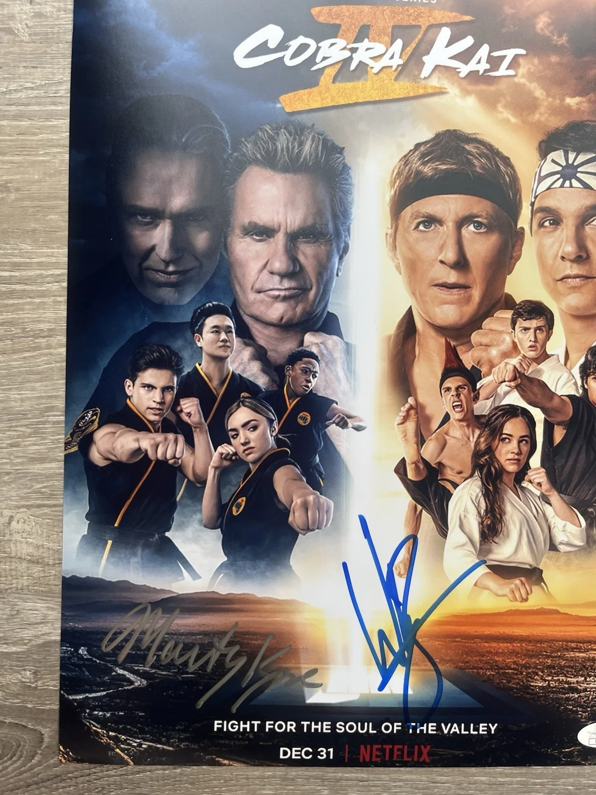 William Zabka Martin Kove Dual Signed Cobra Kai 11x14 Photo JSA COA Karate Kid, изображение 4