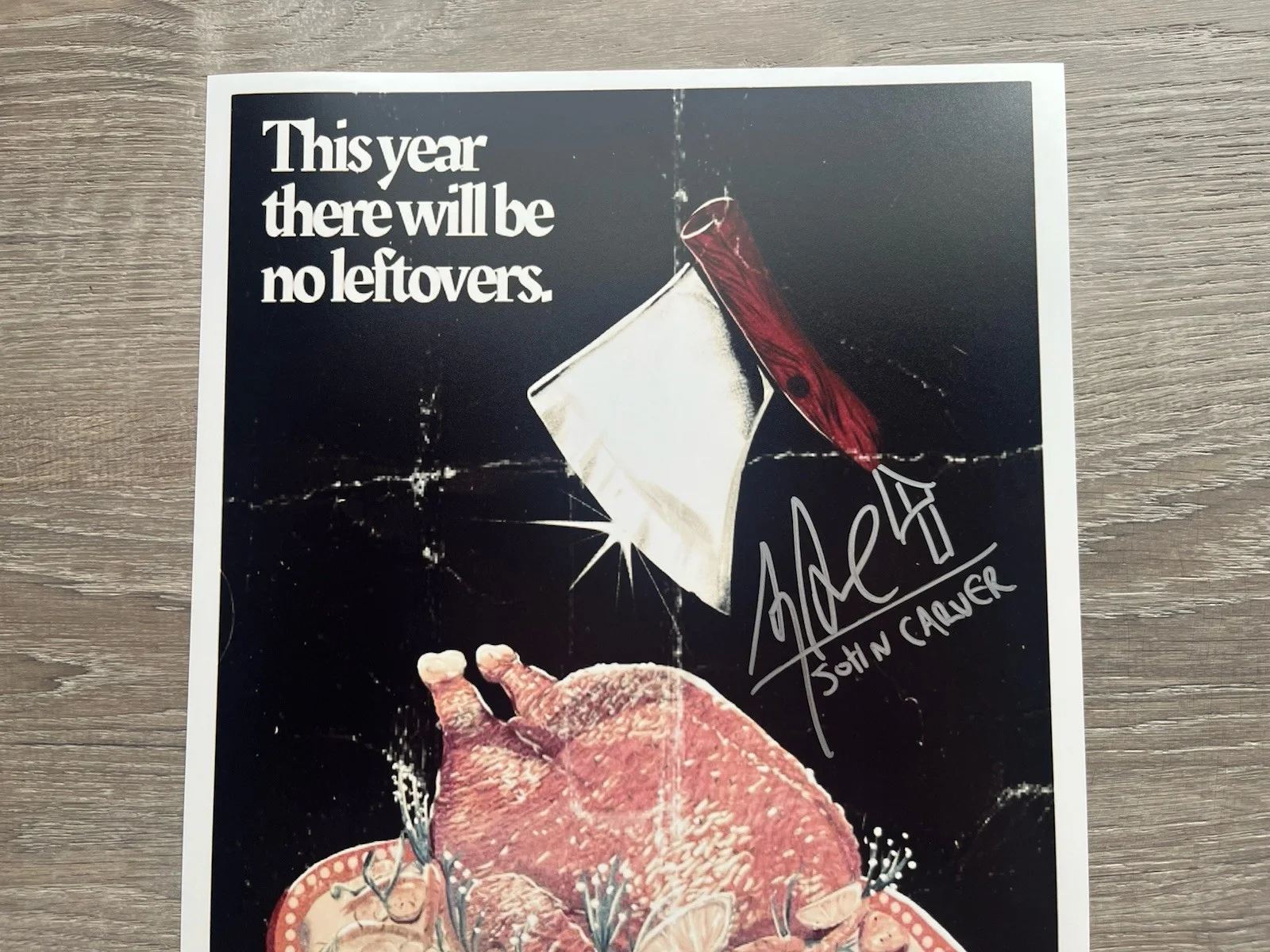 Alex Armbruster — Alex Armbruster Signed Thanksgiving 11x17 Photo JSA COA John Carver Horror, изображение 3