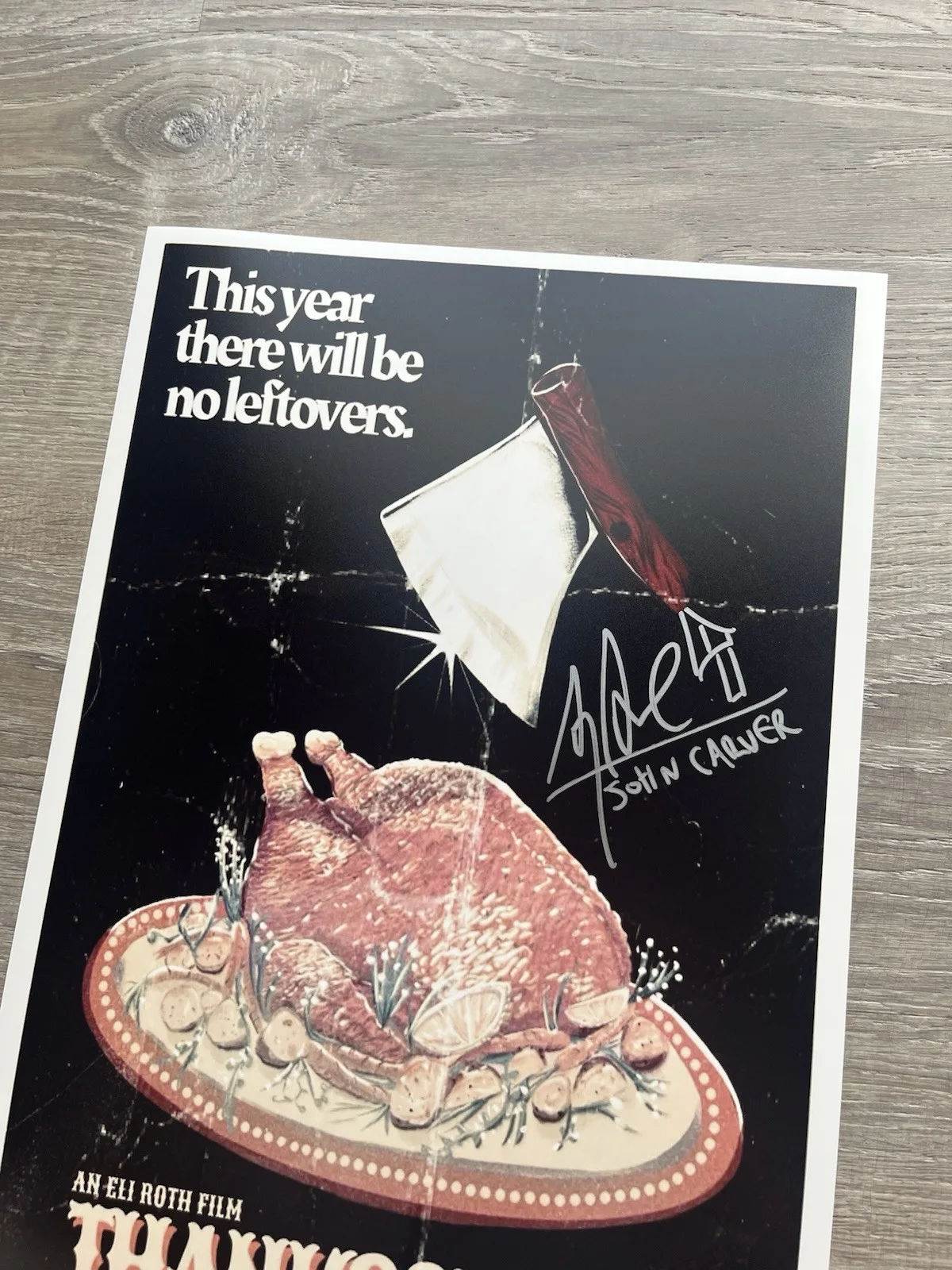 Alex Armbruster — Alex Armbruster Signed Thanksgiving 11x17 Photo JSA COA John Carver Horror, изображение 5