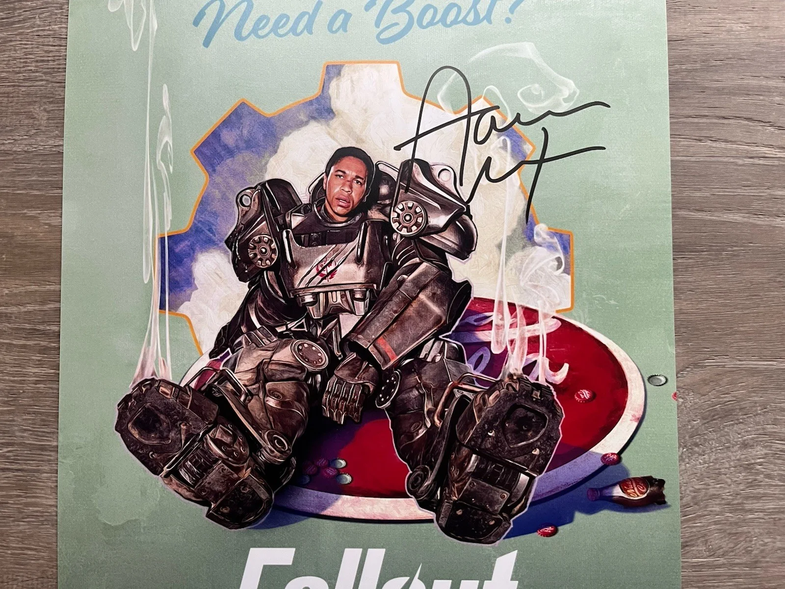 Aaron Moten — Aaron Moten Signed Fallout 11x14 Photo Beckett COA Maximus, image 3