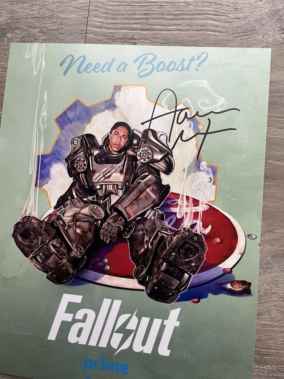 Aaron Moten — Aaron Moten Signed Fallout 11x14 Photo Beckett COA Maximus, image 5