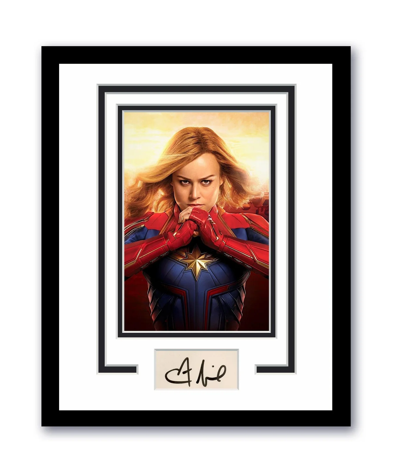 Brie Larson — Captain Marvel Brie Larson Autographed Signed 11x14 Framed Photo ACOA