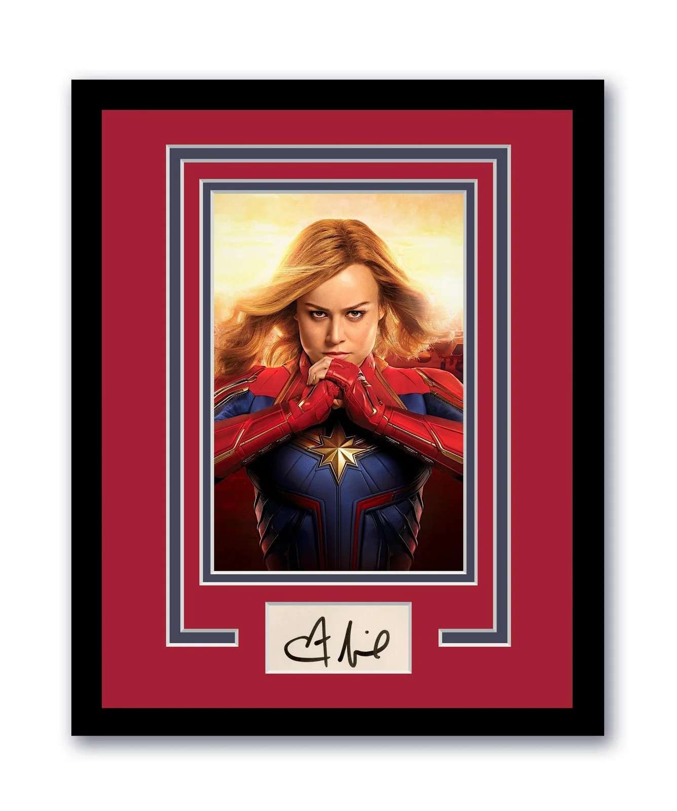 Brie Larson — Captain Marvel Brie Larson Autographed Signed 11x14 Framed Photo ACOA