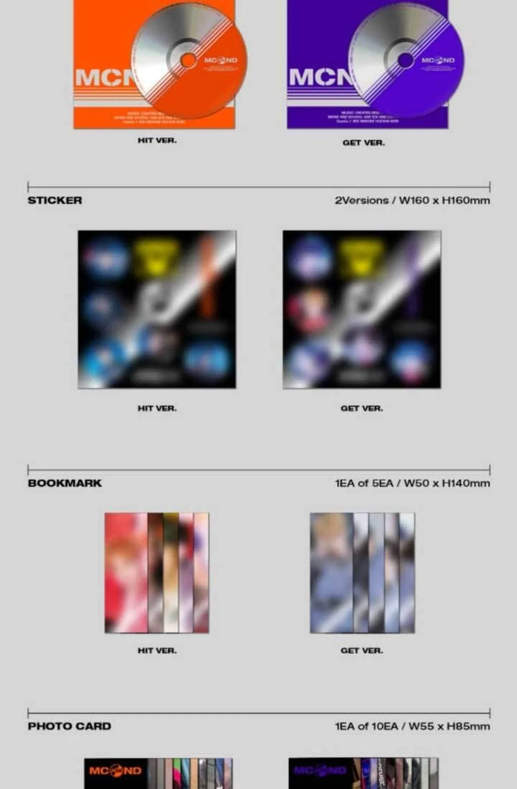 MCND Mcnd Age 2nd Mini Album Get Version CD+1p Poster+1p Folding Poster On+80..., image 3