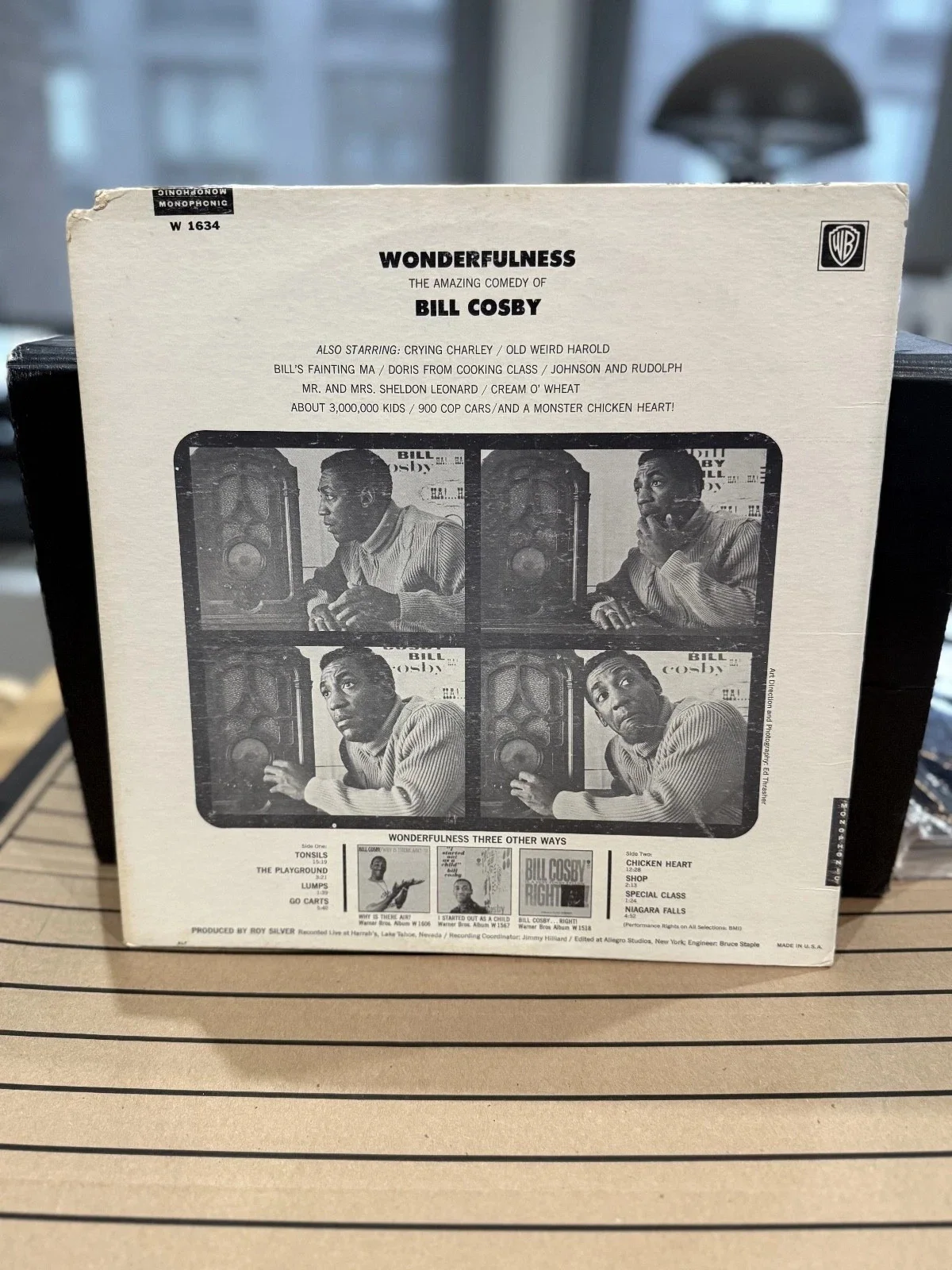 BILL COSBY — BILL COSBY Signed PSA/DNA album LP cover "WONDERFULLNESS" rare autographed, изображение 4