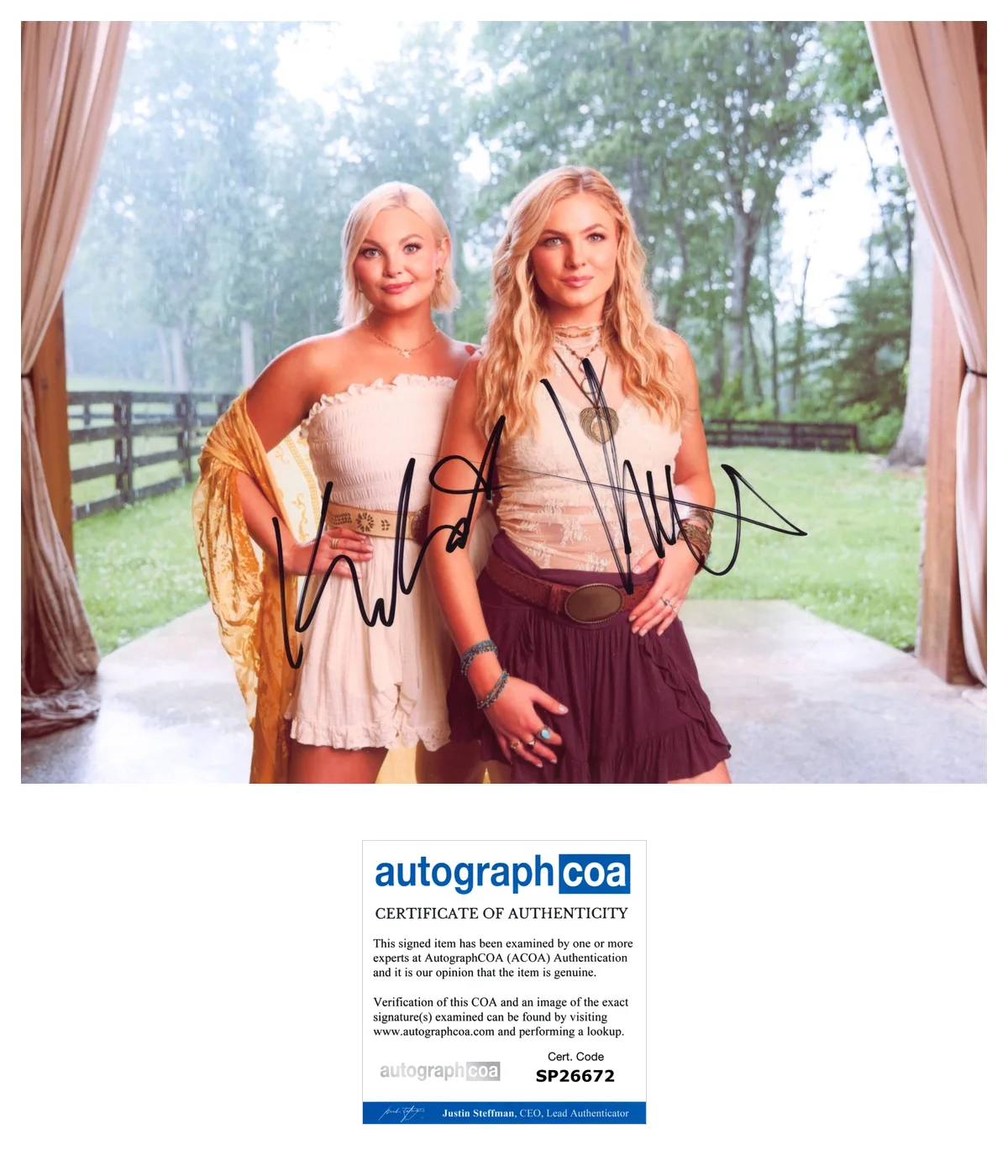 TIGIRLILY GOLD KRISTA & KENDRA SIGNED AUTOGRAPH 8x10 PHOTO w/EXACT PROOF & COA, изображение 2