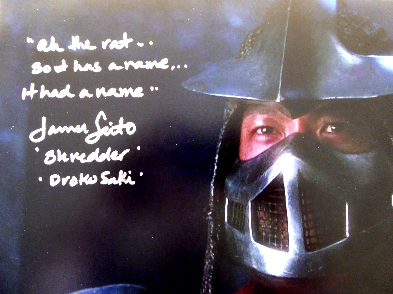 James Saito Signed 11x14 Photo Autographed, 1990 TMNT, The Shredder, JSA COA, изображение 2