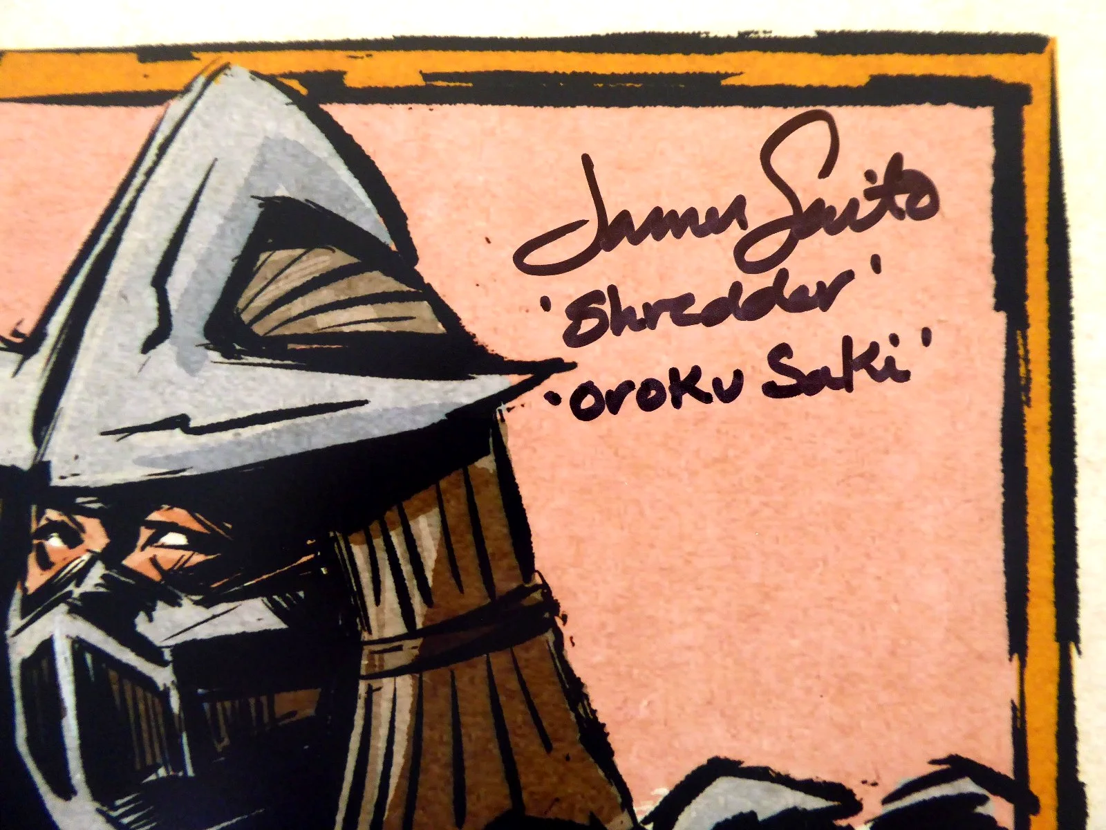 James Saito Signed 11x14 Photo Auto, 1990 TMNT, Shredder, Oroku Saki, JSA COA, изображение 2