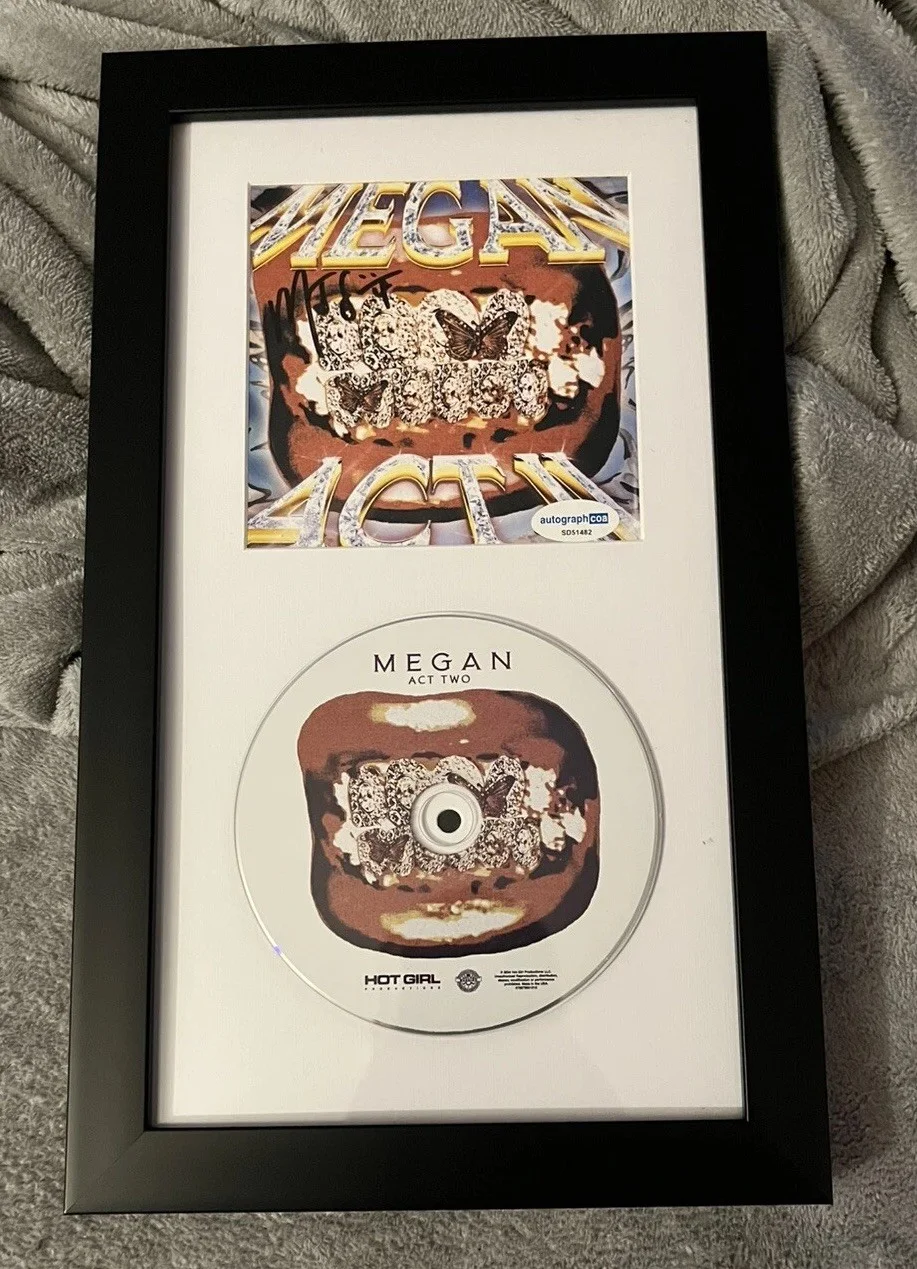 Megan Thee Stallion Act 2 II SIGNED FRAMED CD Autographed Auto ACOA, image 2