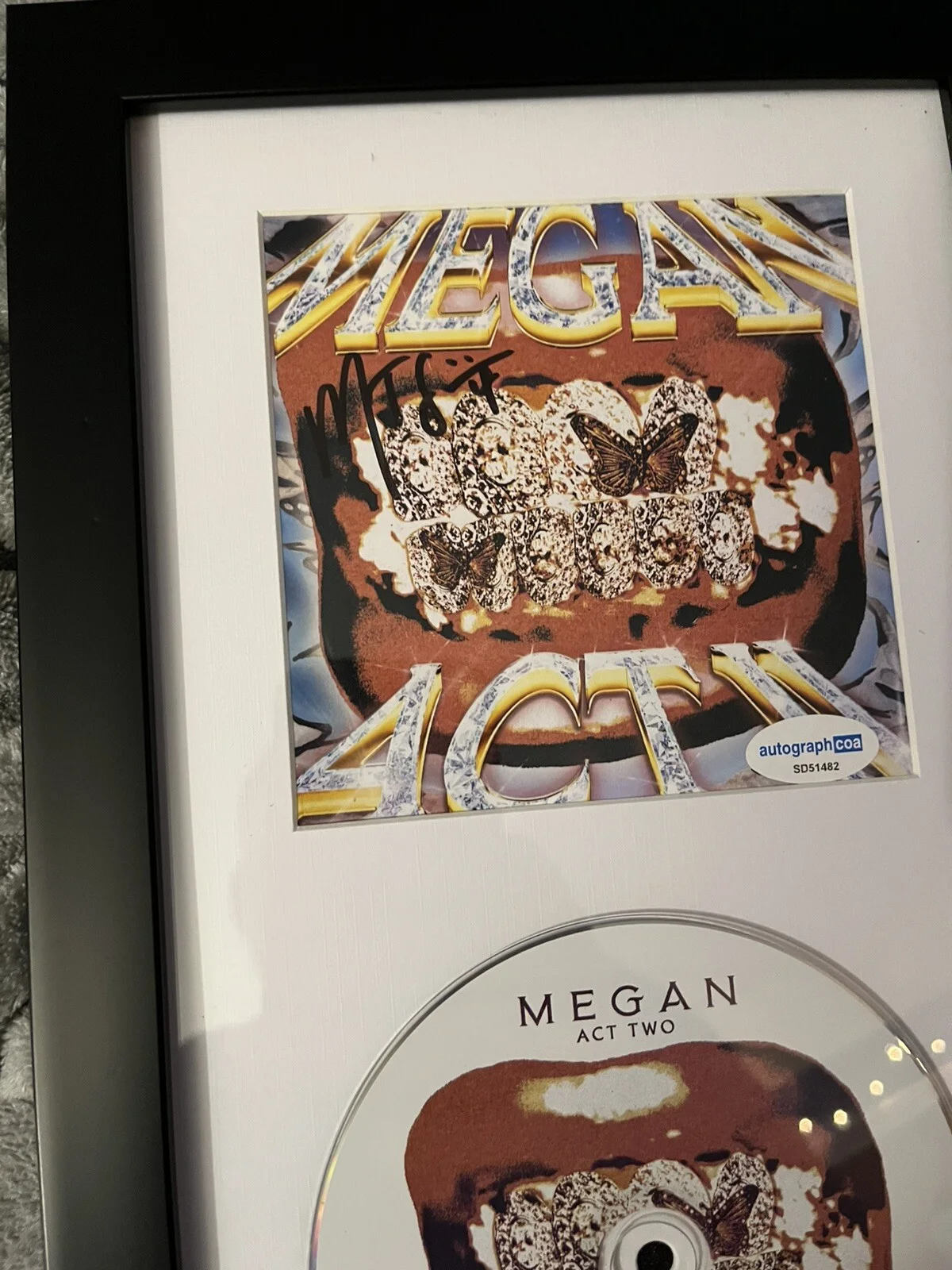 Megan Thee Stallion Act 2 II SIGNED FRAMED CD Autographed Auto ACOA, image 4