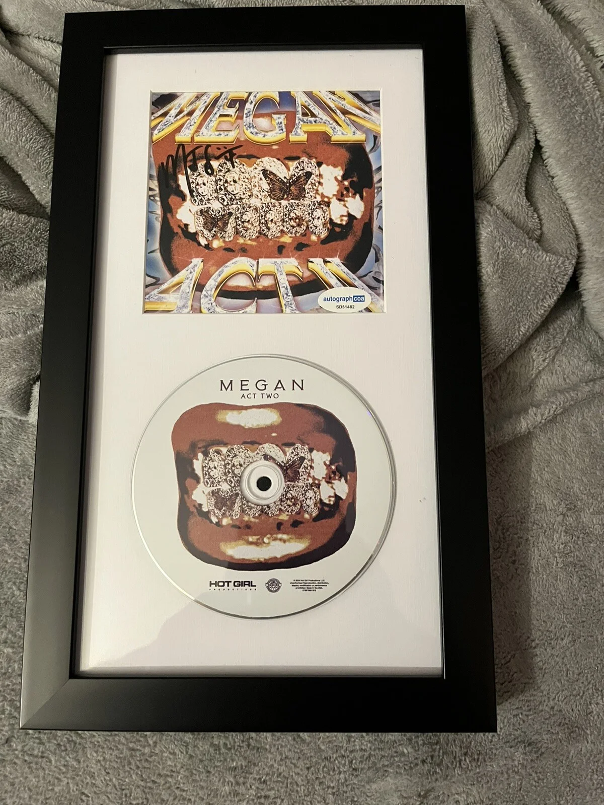 Megan Thee Stallion Act 2 II SIGNED FRAMED CD Autographed Auto ACOA, image 5
