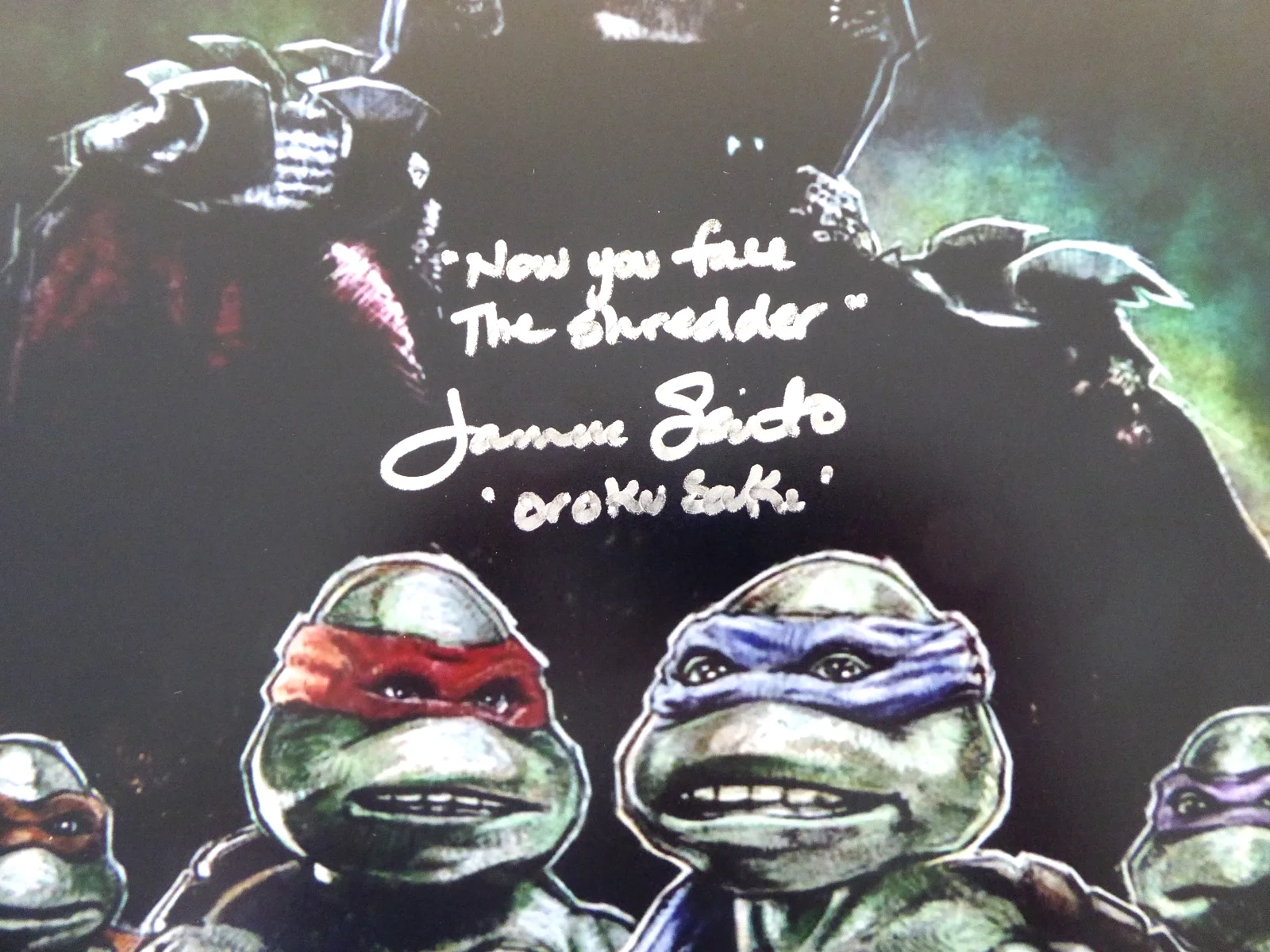 James Saito Signed 11x14 Photo Autograph, Shredder, TMNT, Ninja Turtles, JSA COA, изображение 2
