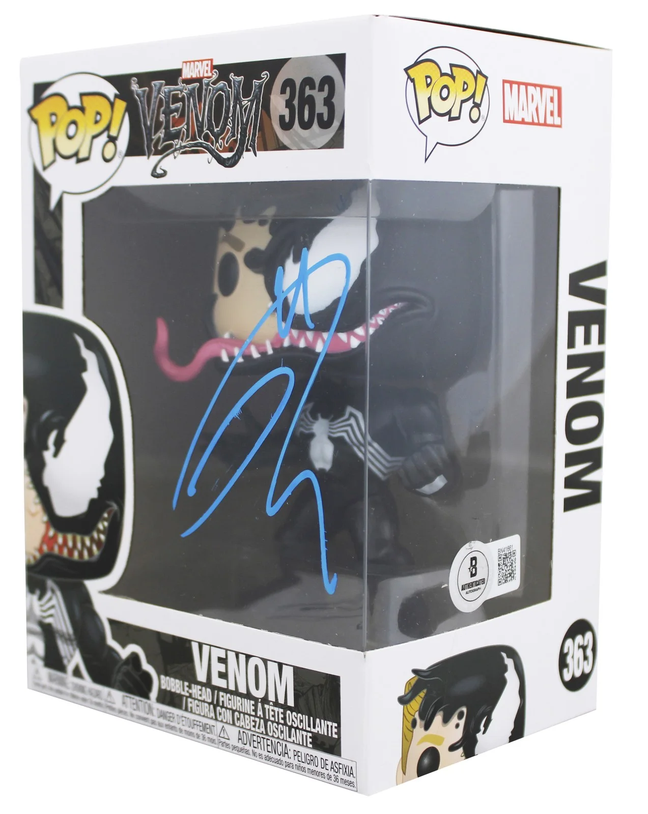 Tom Hardy — Tom Hardy Venom Authentic Signed Venom #363 Funko Pop Vinyl Figure BAS #BN41661, изображение 2