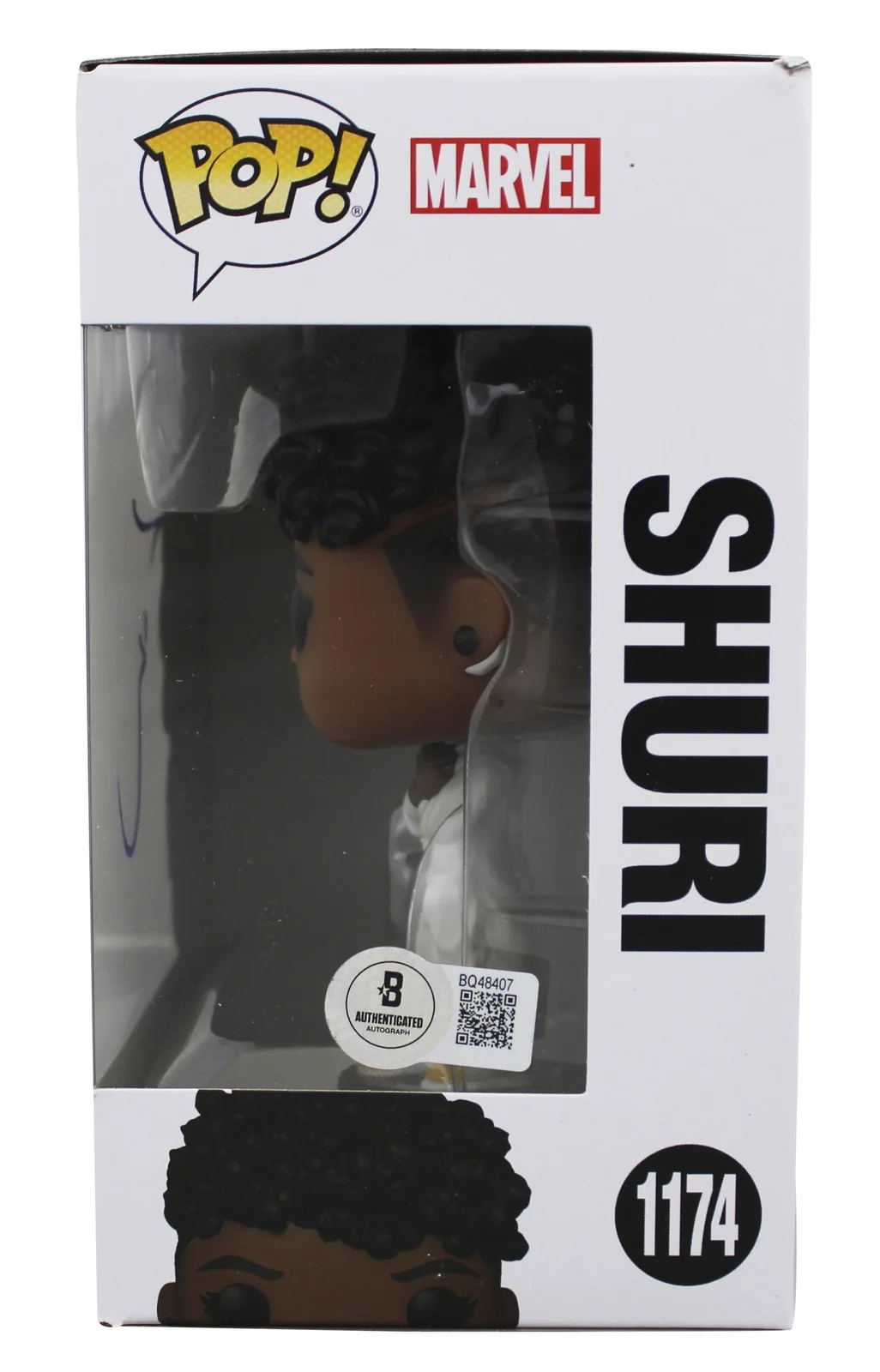 Letitia Wright — Letitia Wright Black Panther Signed Shuri #1174 Funko Pop Vinyl Figure BAS, изображение 3