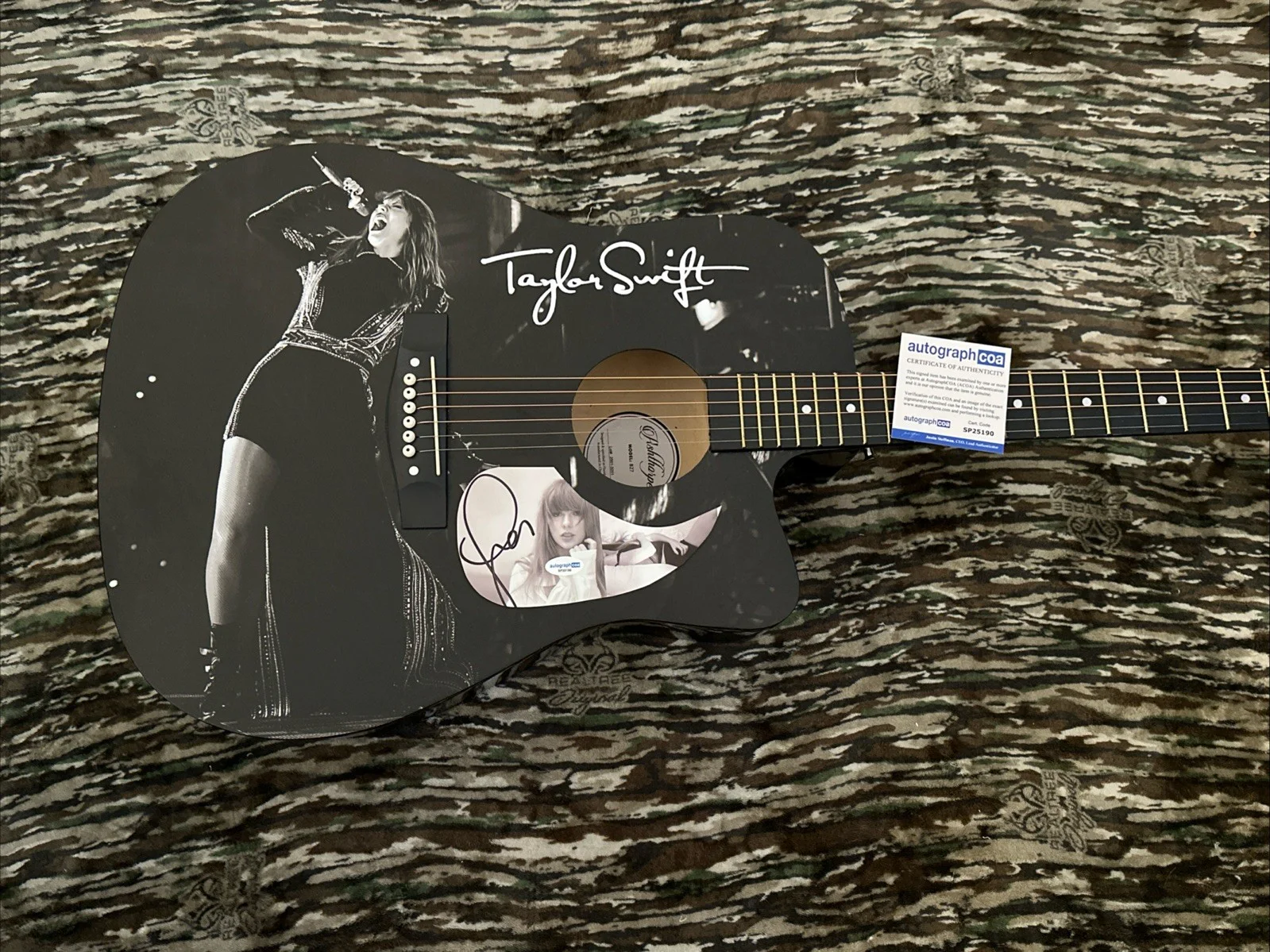 🎄🚨Rare TAYLOR SWIFT Signed CUSTOM FULL SIZE Acoustic Guitar Country ACOA🚨🎁🎅, изображение 3